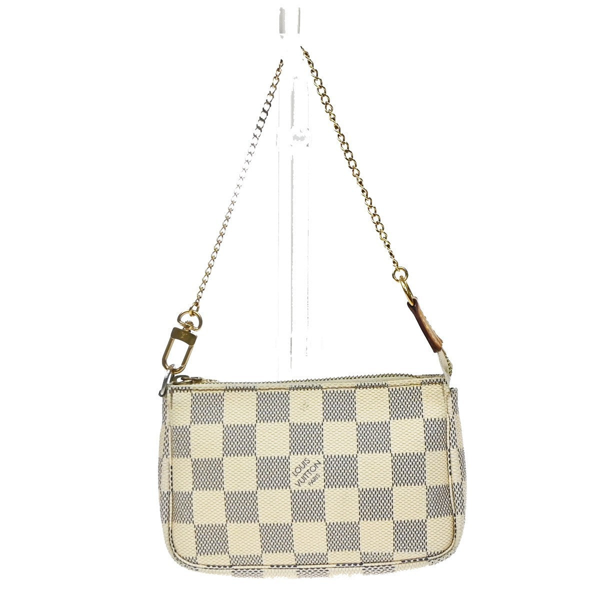 Louis Vuitton Mini Pochette Accessoires Damier Canvas White Canvas Clutche & Pouche Bag (Pre-Owned)