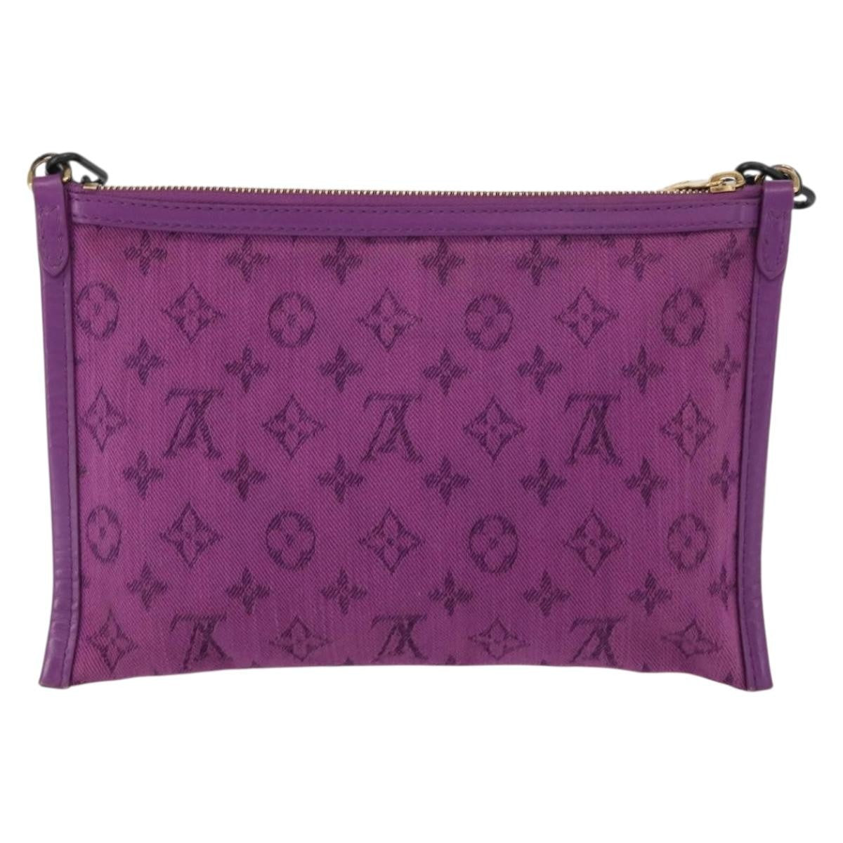 Louis Vuitton Double Flat Messenger Limited Edition Logo Story Monogram Canvas And Denim Multicolour Canvas Shoulder Bag Bag (Pre-Owned)