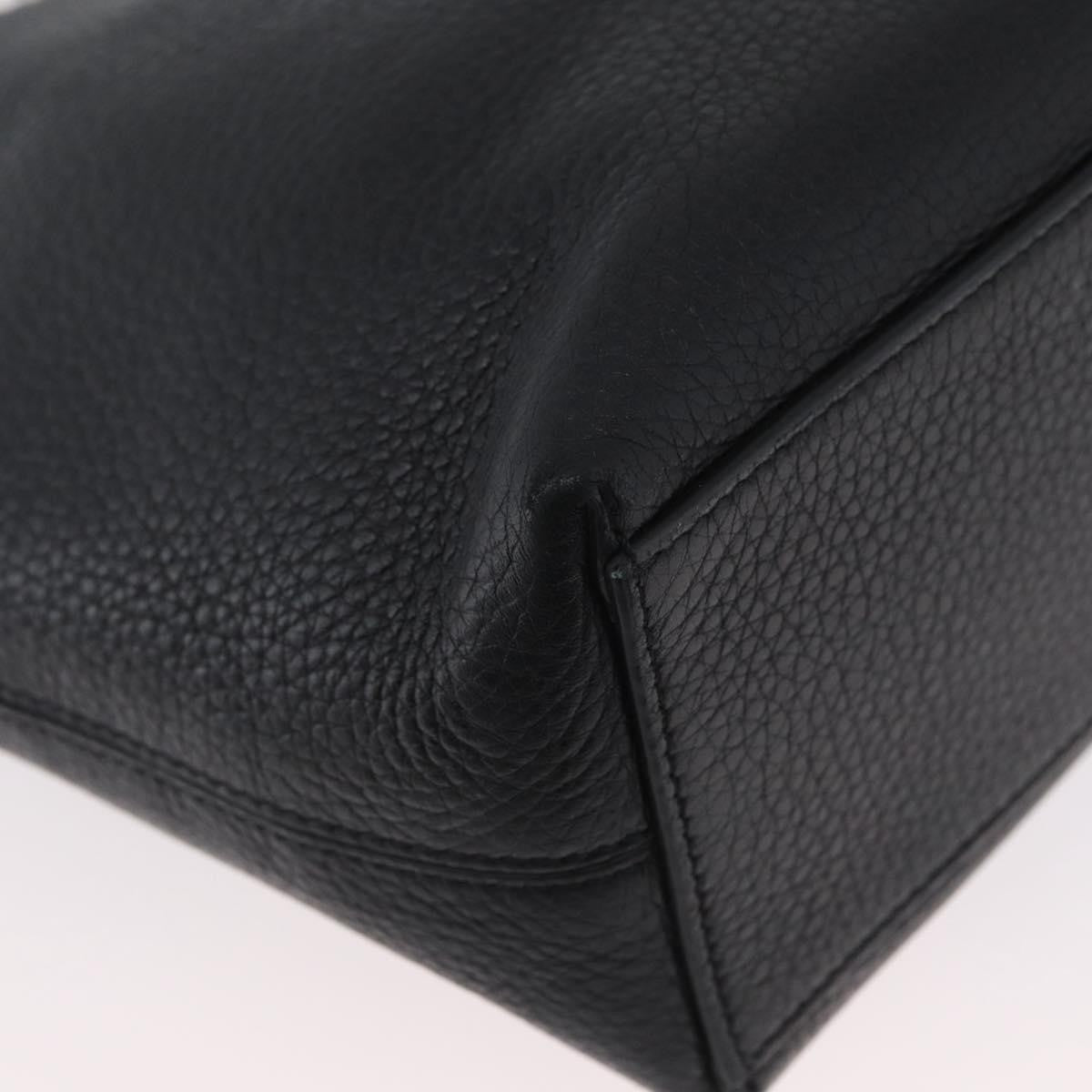 Valentino Garavani Rockstud Shopping Tote Leather Black Leather Tote Bag Bag (Pre-Owned)