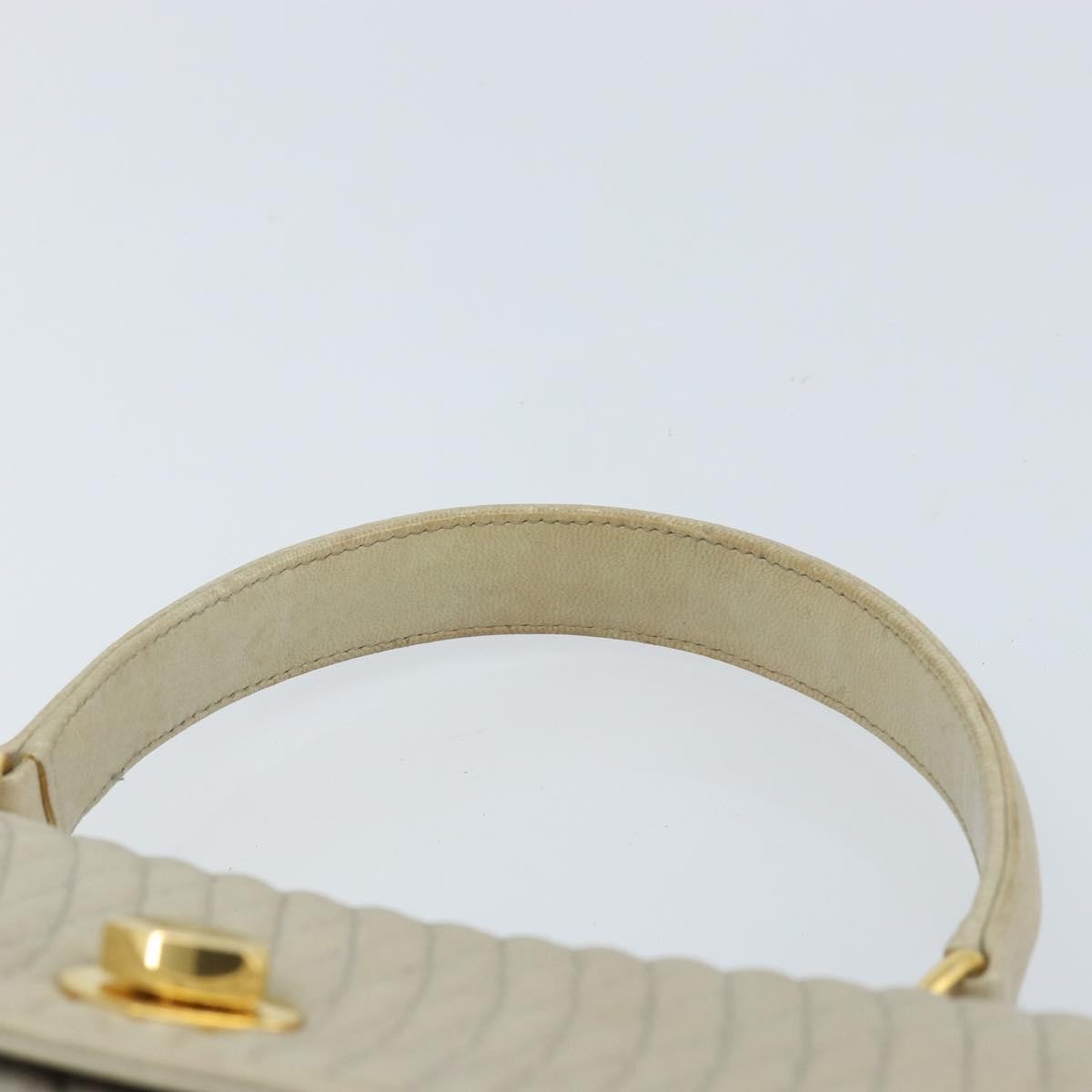 Bally Vintage Leather Beige Leather Handbag (Pre-Owned)