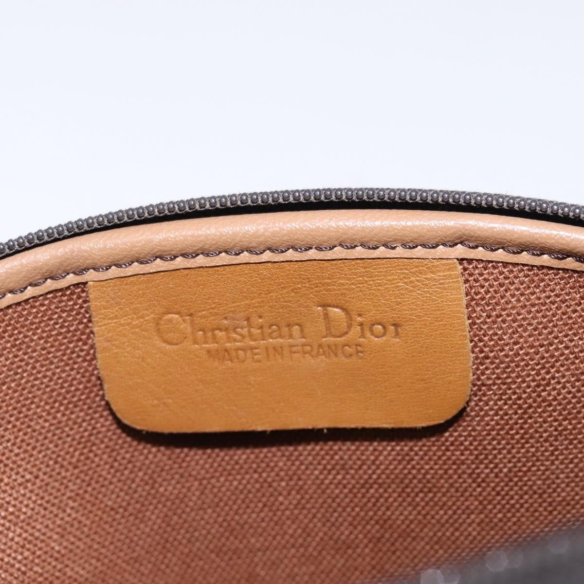 Christian Dior Vintage Honeycomb Zip Coated Canvas Black Canvas Shoulder Bag Bag (Pre-Owned)