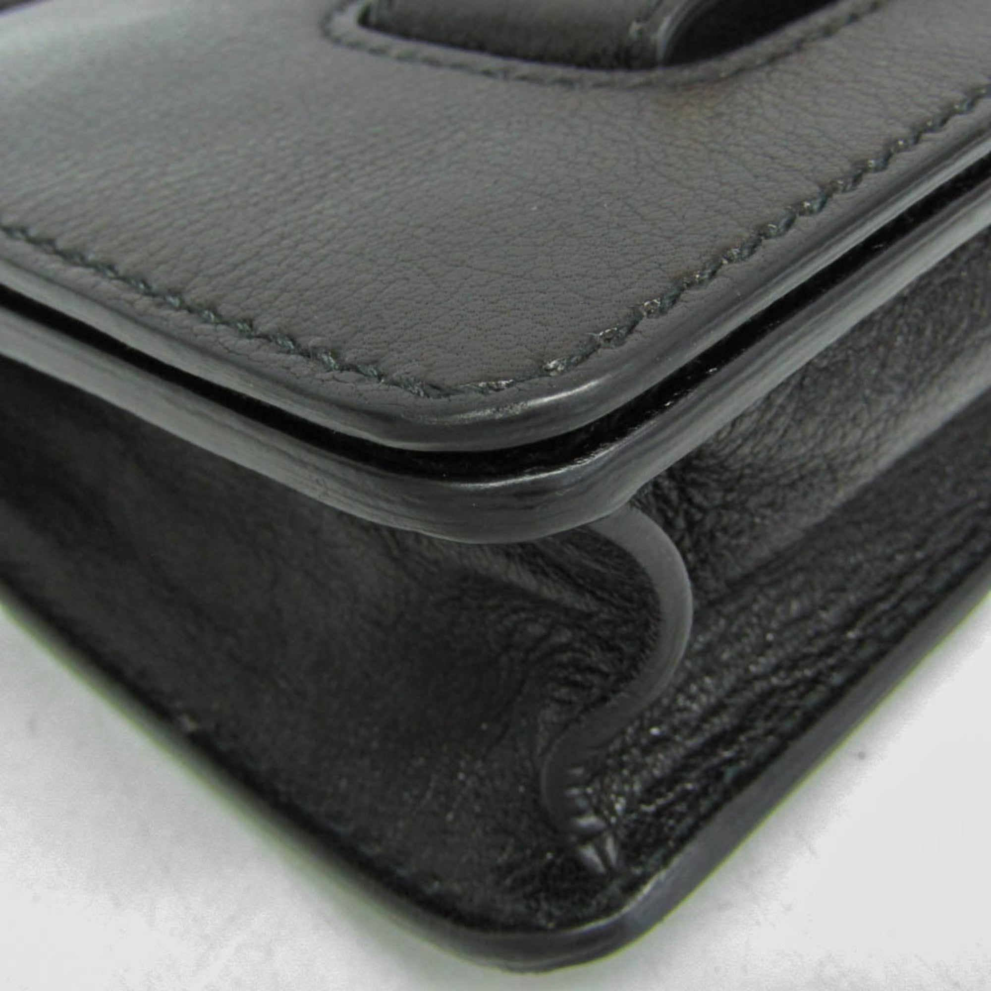 Christian Dior J'adior Flap Leather Black Leather Shoulder Bag Bag (Pre-Owned)