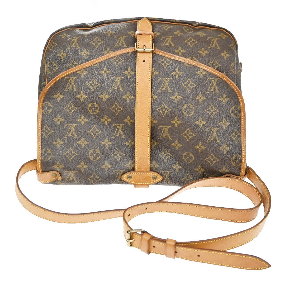 Louis Vuitton Saumur Monogram Canvas Brown Canvas Shoulder Bag Bag (Pre-Owned)