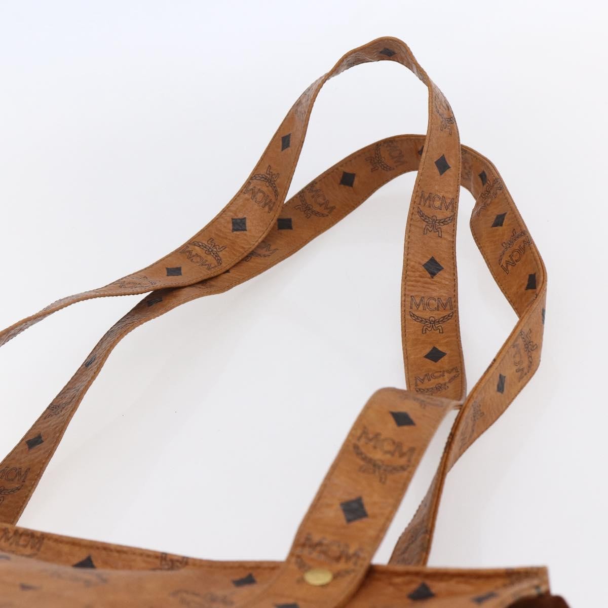 MCM Visetos Pvc Brown Canvas Shoulder Bag Bag (Pre-Owned)