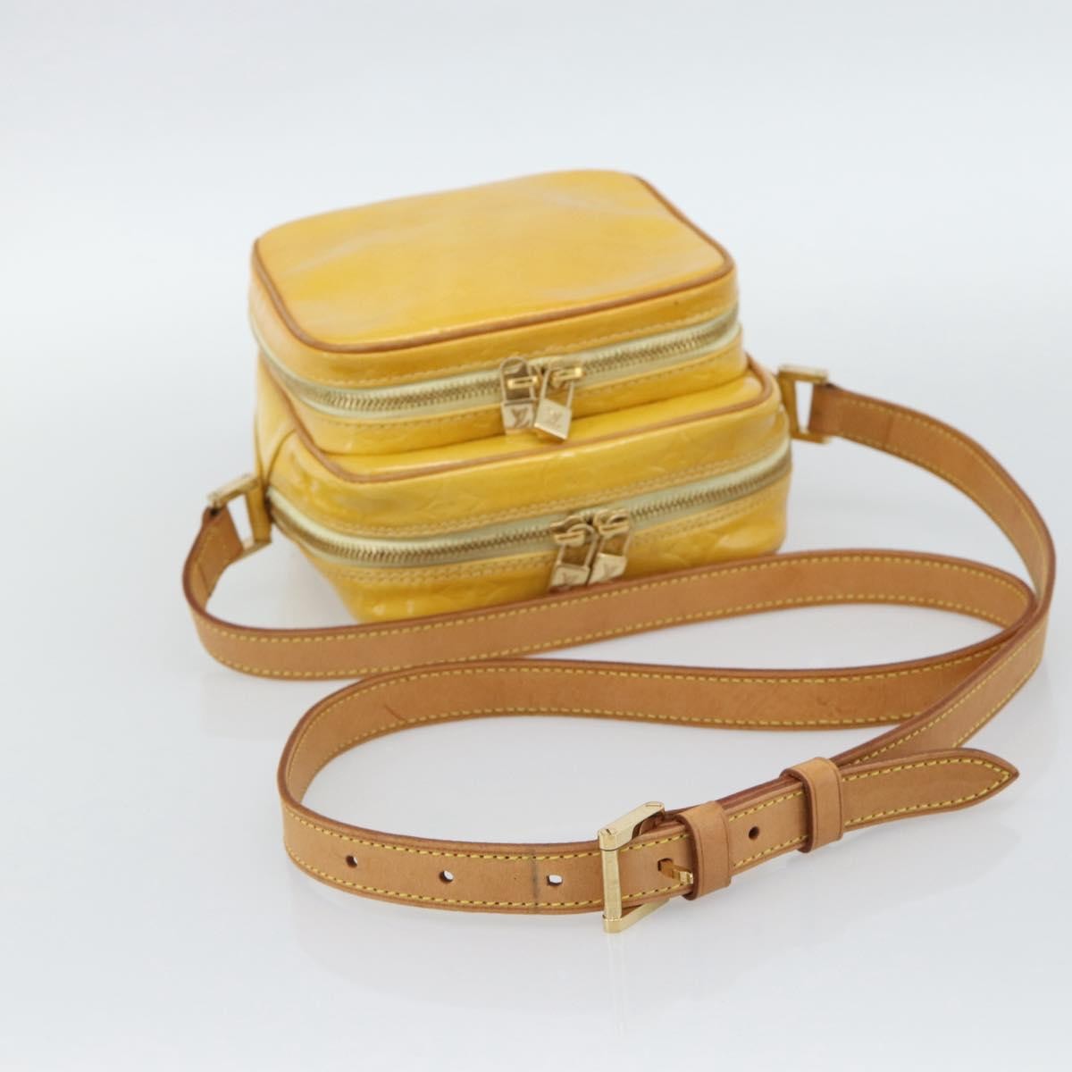 Louis Vuitton Wooster Monogram Vernis Yellow Patent_Leather Handbag (Pre-Owned)