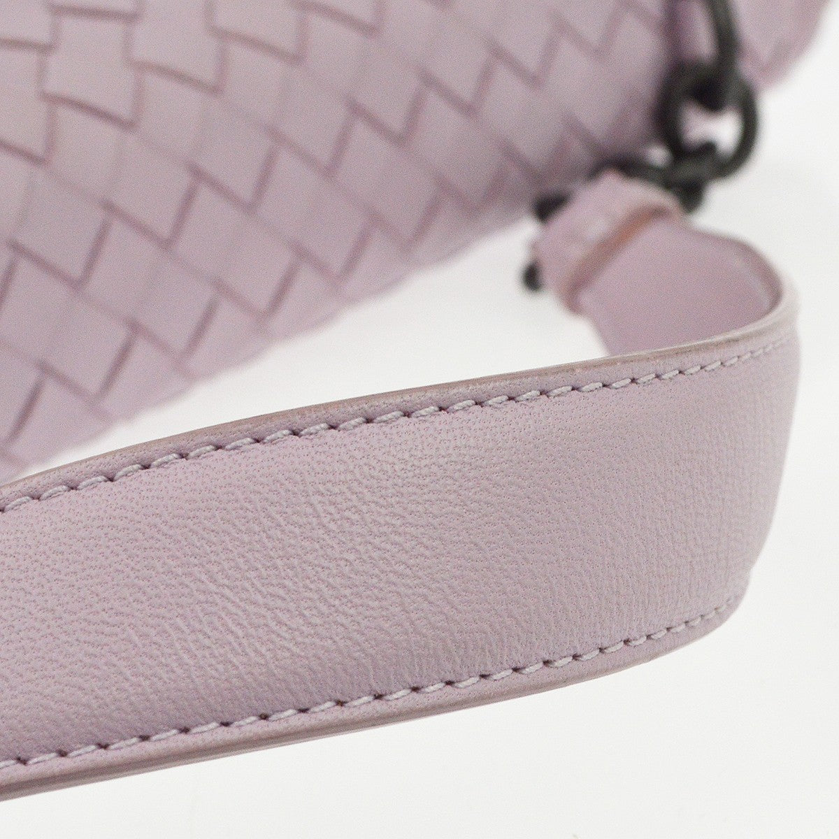 Bottega Veneta Olimpia Intrecciato Nappa Purple Leather Shoulder Bag Bag (Pre-Owned)