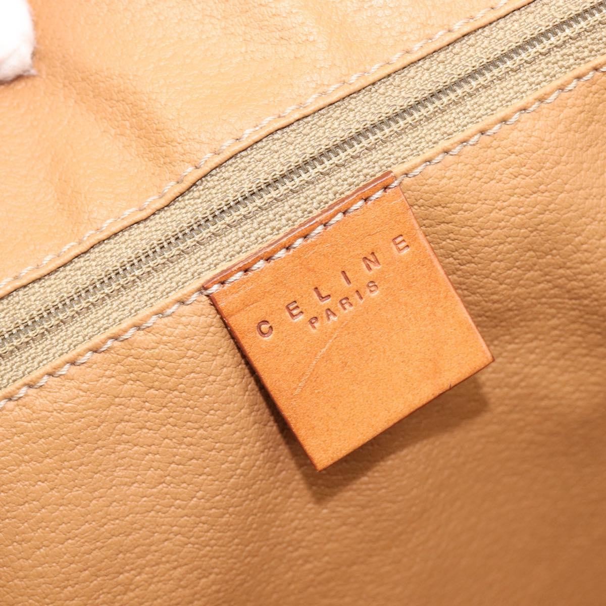 Celine Boston Triomphe Coated Canvas Brown Canvas Handbag (Pre-Owned)