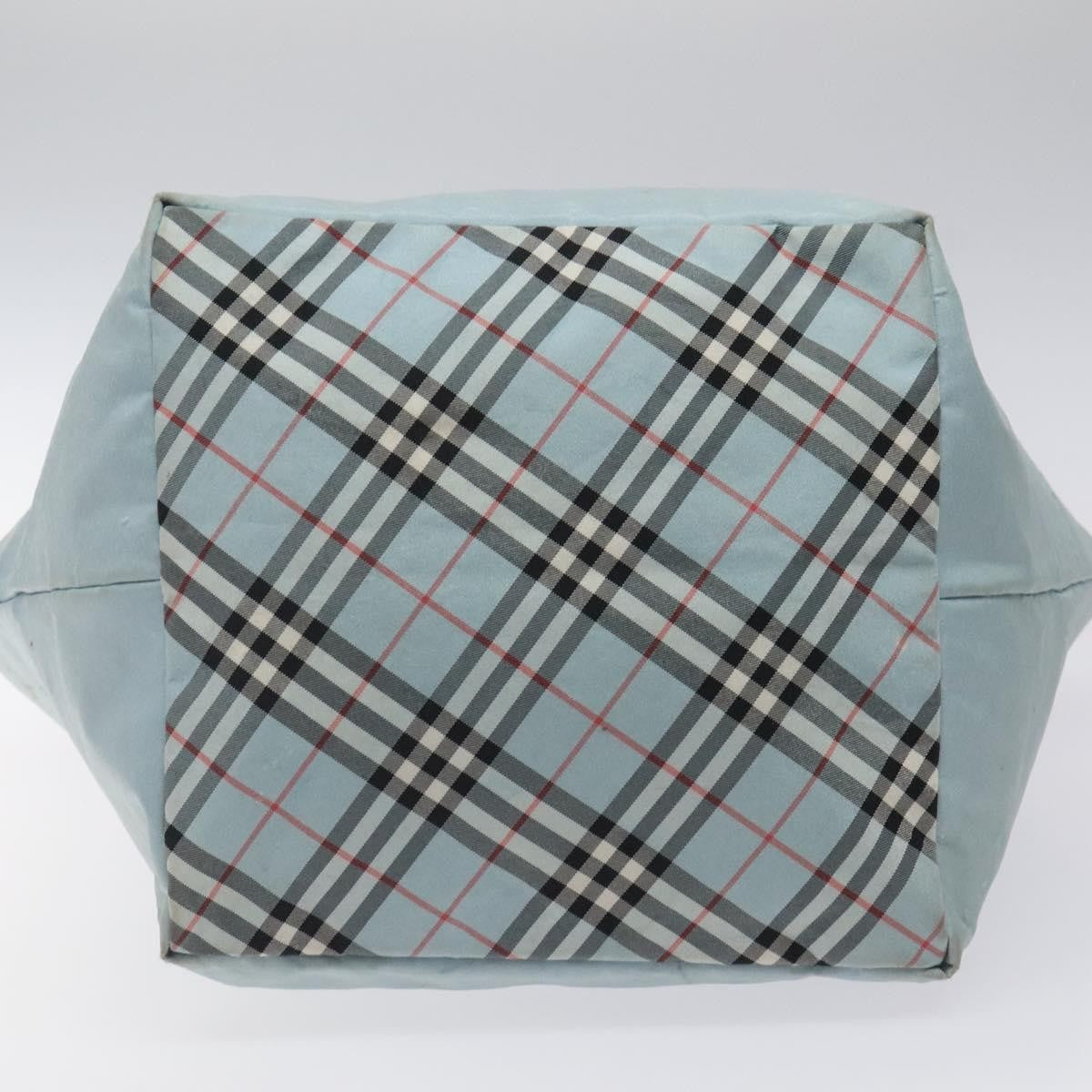 Burberry Nova Check Blue Label Nylon Blue Nylon Handbag (Pre-Owned)