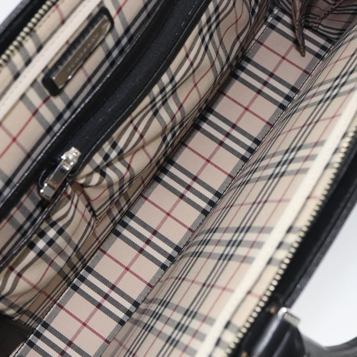 Burberry Vintage Leather Black Leather Briefcase Bag (Pre-Owned)