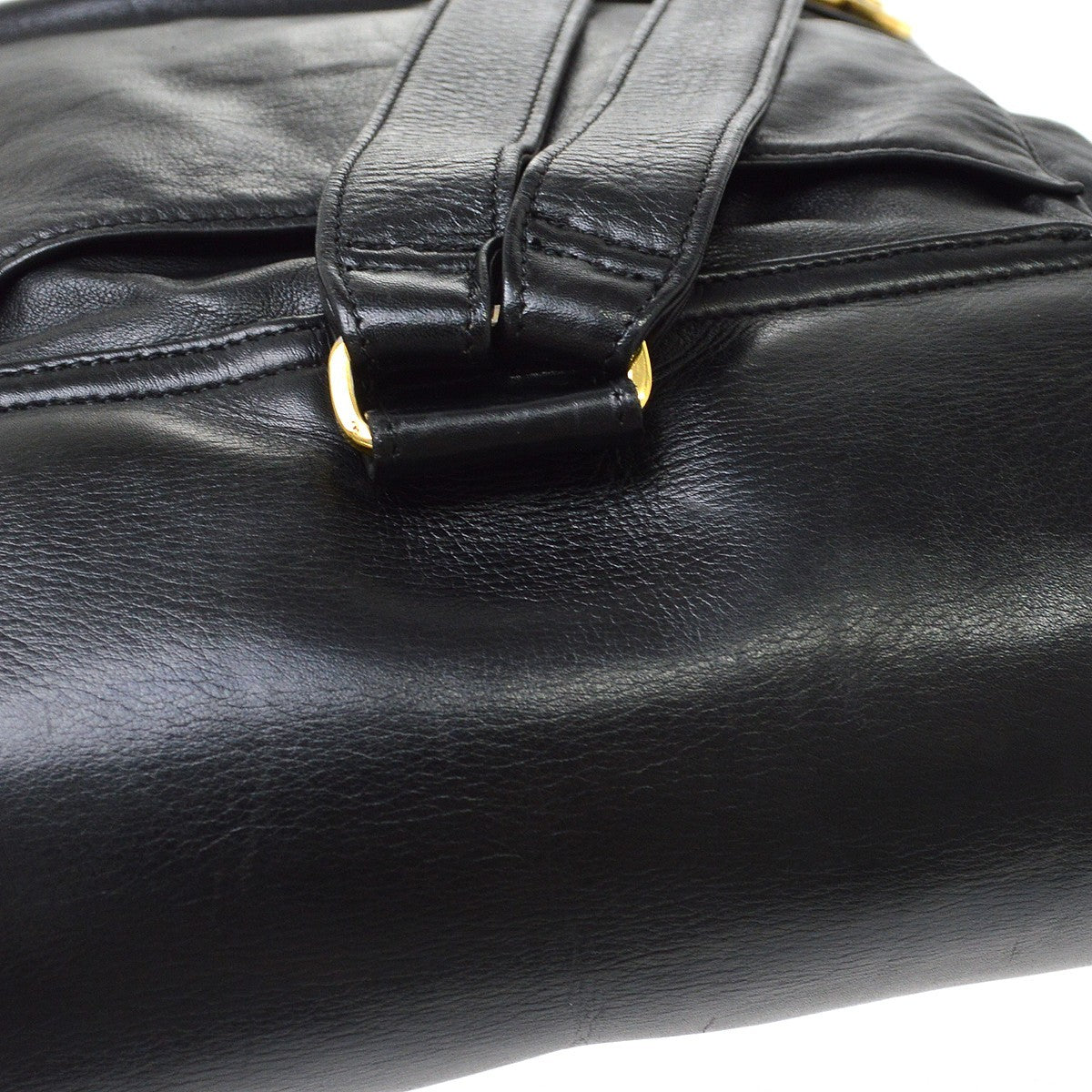 Chanel Cc Backpack Lambskin Black Leather Backpack Bag (Pre-Owned)