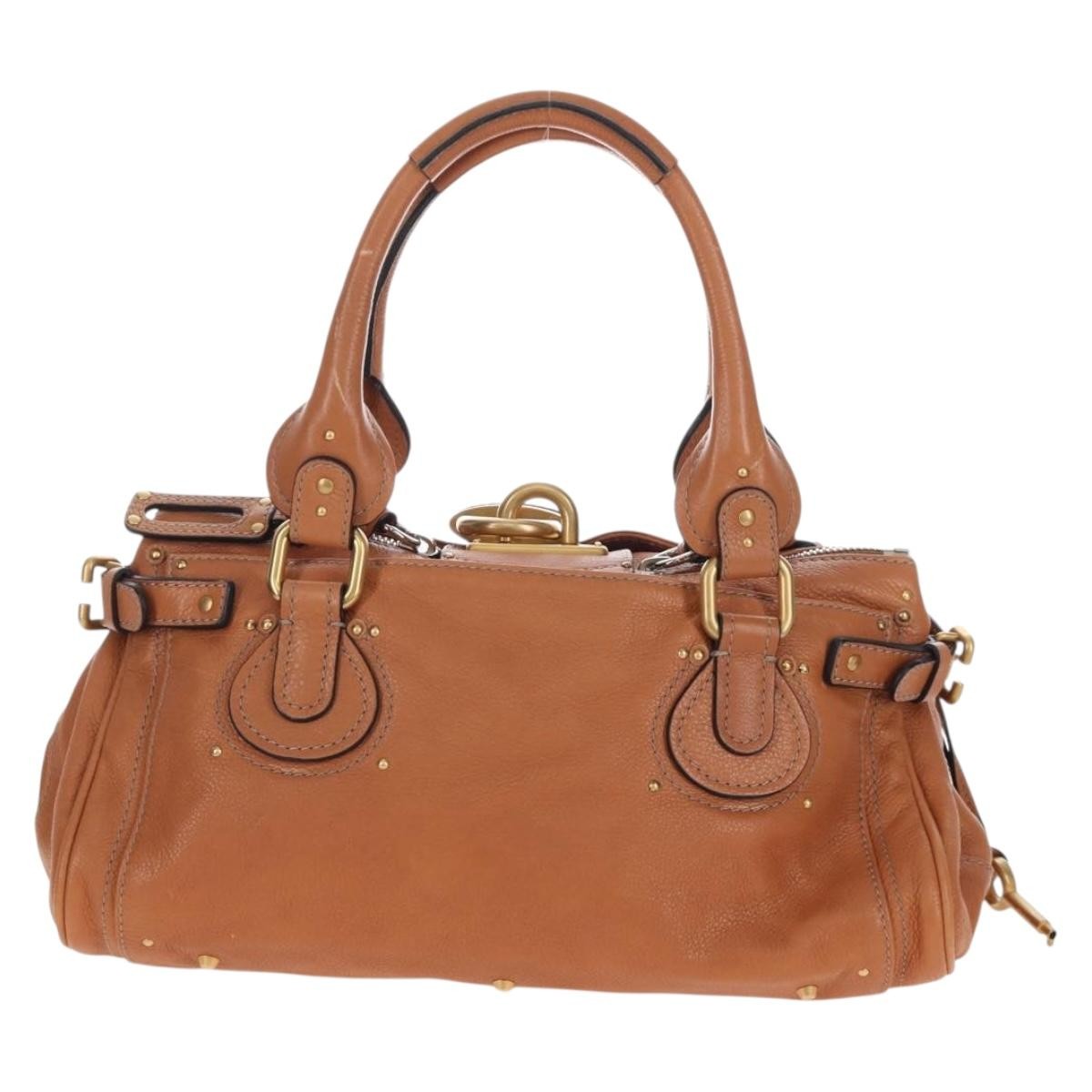 Chloe Paddington Leather Brown Leather Tote Bag Bag (Pre-Owned)