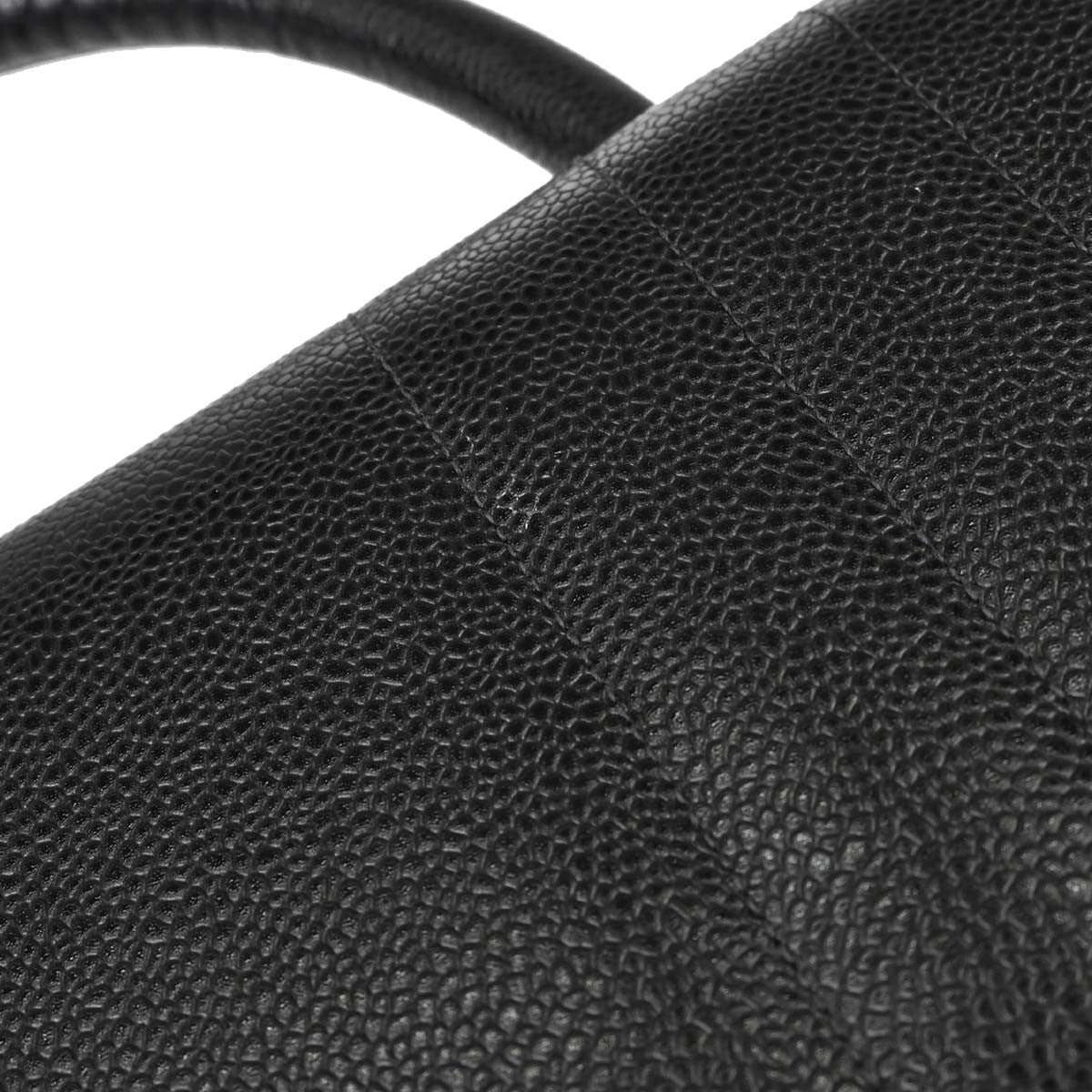 Chanel Vintage Top Handle Vertical Quilt Caviar Black Calfskin Handbag (Pre-Owned)