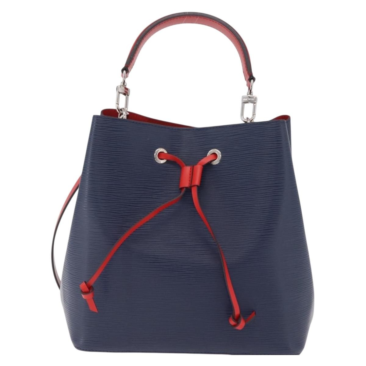 Louis Vuitton Neonoe Limited Edition Colored Damier Navy Leather Handbag (Pre-Owned)