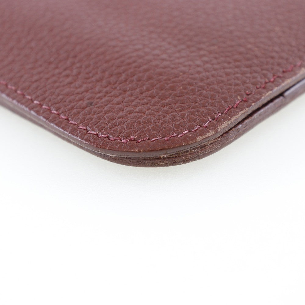 Hermes Dogon Duo Combined Leather Burgundy Leather Wallets Accessory (Pre-Owned)