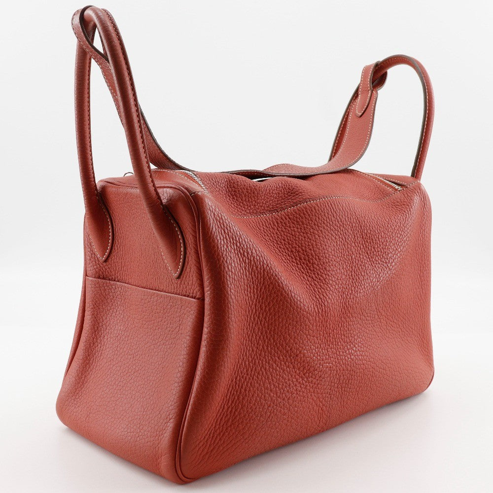 Hermes Lindy Togo Orange Leather Shoulder Bag Bag (Pre-Owned)