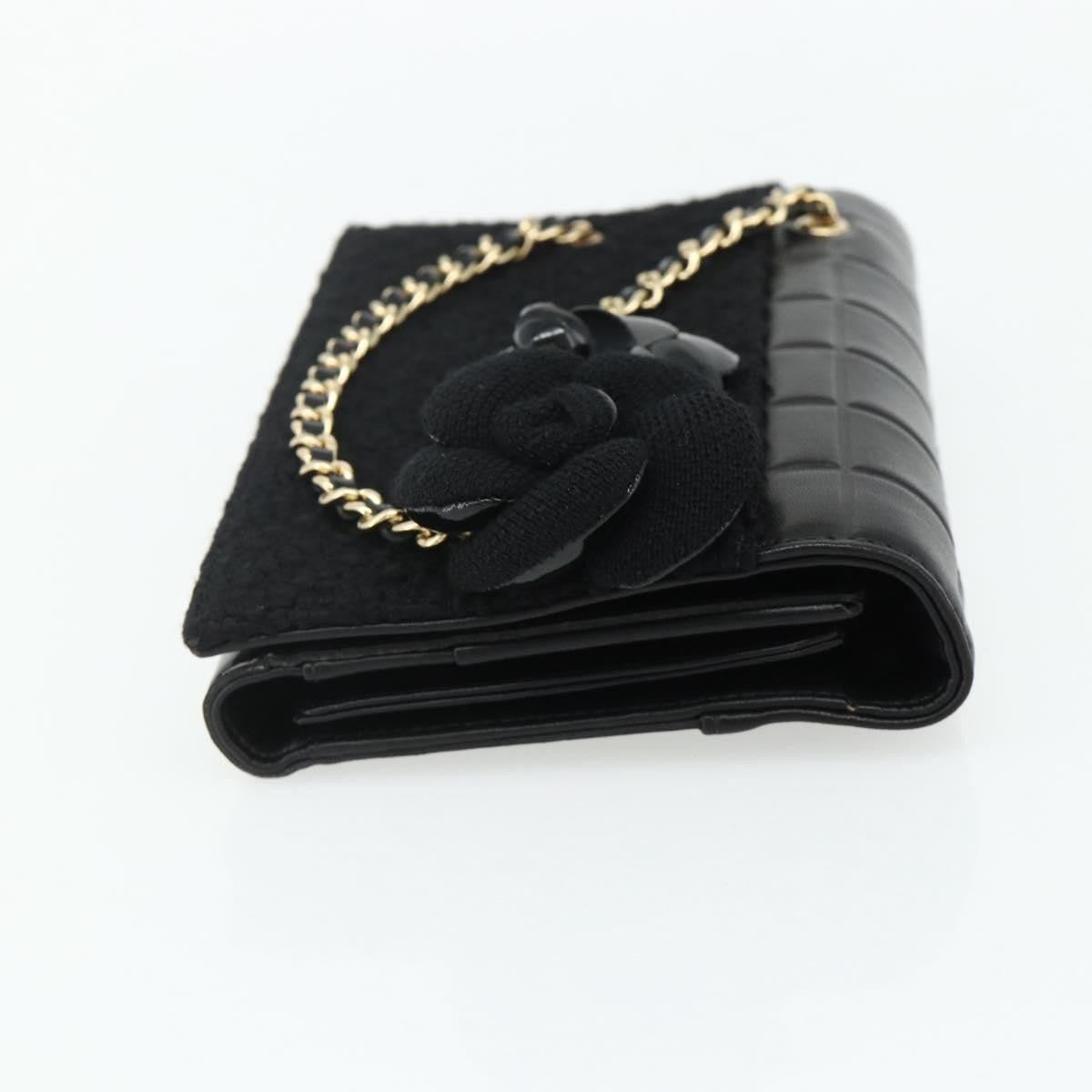 Chanel Flap Clutch Leather Black Leather Clutche & Pouche Bag (Pre-Owned)