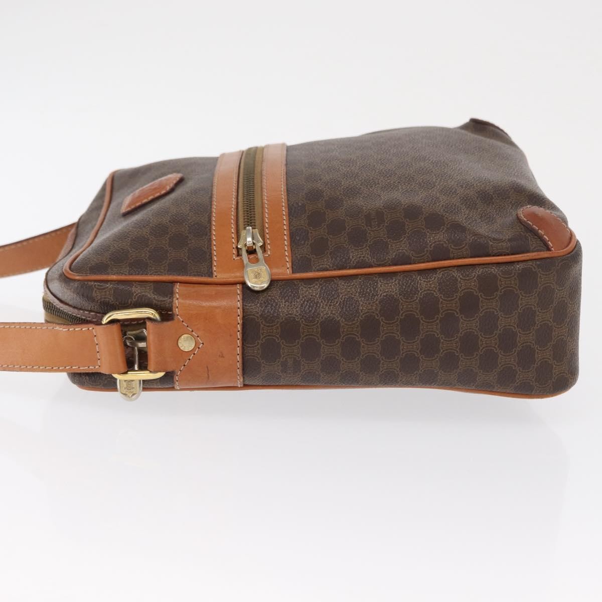 Celine Vintage Macadam Canvas And Leather Brown Pvc Shoulder Bag Bag (Pre-Owned)