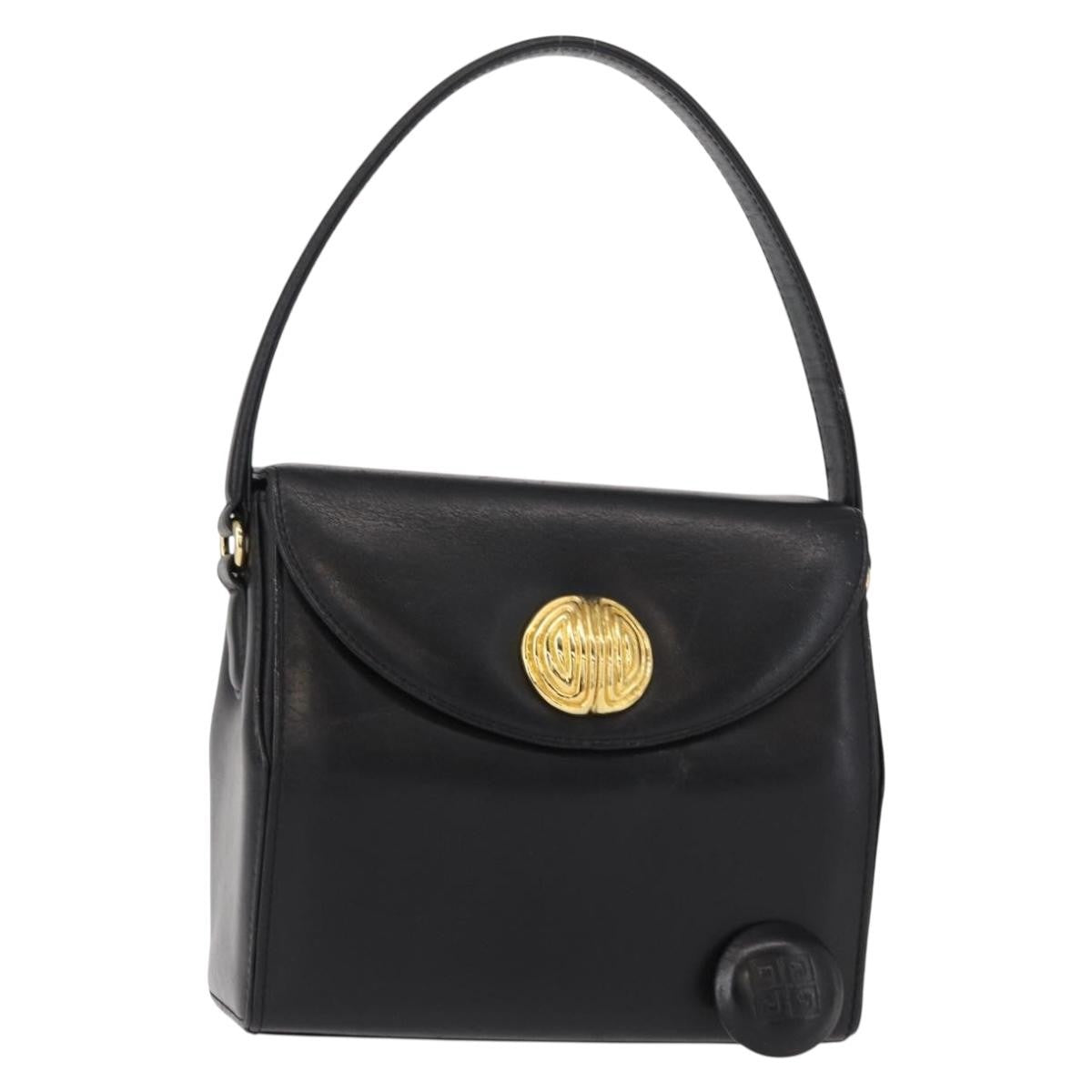 Givenchy Vintage 4G Leather Black Leather Handbag (Pre-Owned)