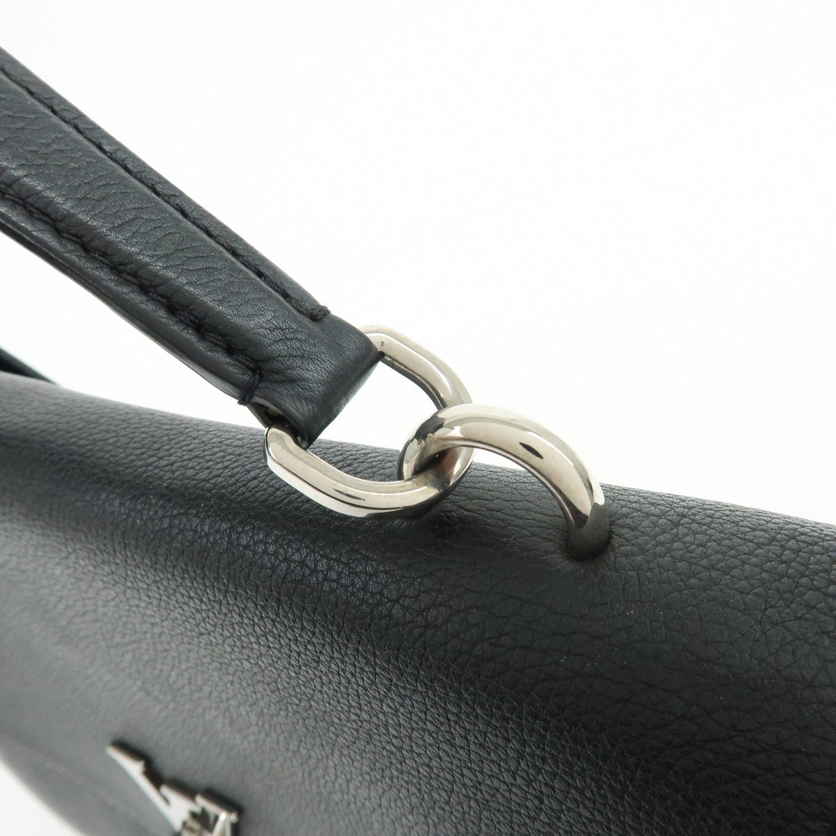 Louis Vuitton Lockme Ever Leather Black Leather Handbag (Pre-Owned)