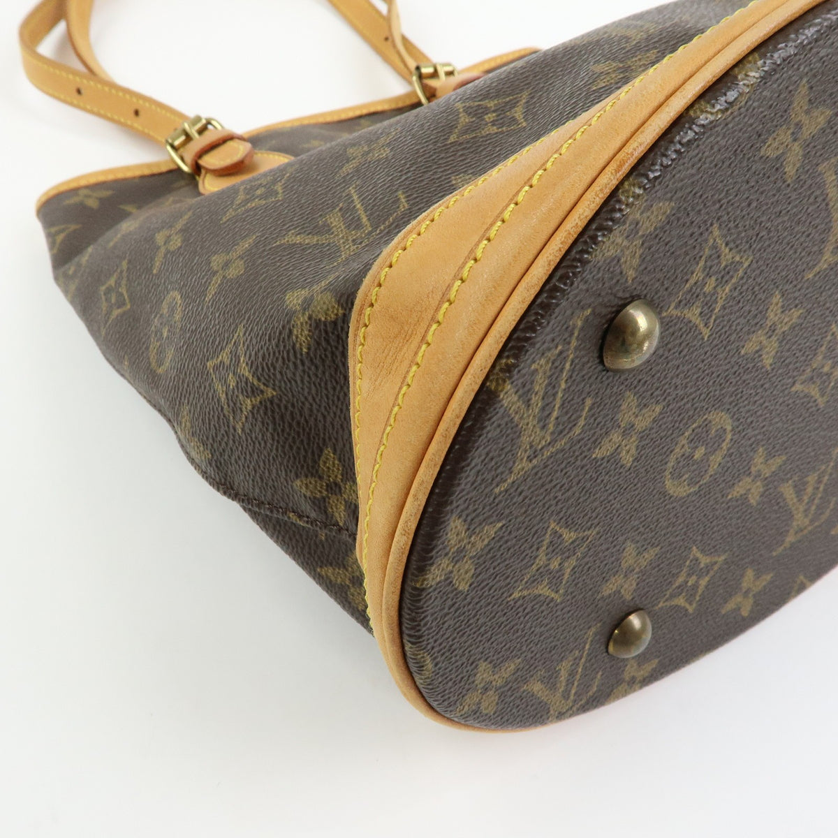 Louis Vuitton Petit Bucket Monogram Canvas Brown Canvas Handbag (Pre-Owned)