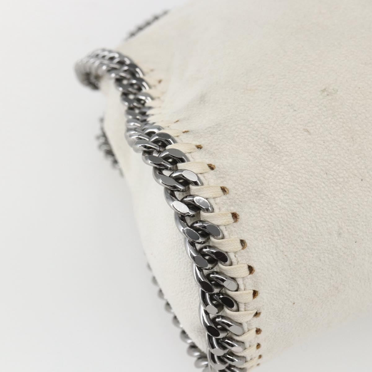 Stella Mccartney Falabella Fold Over Shaggy Deer White Polyester Handbag (Pre-Owned)