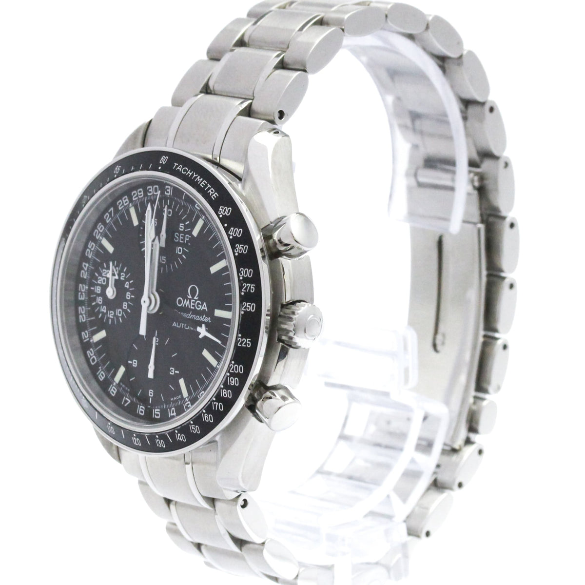 Omega Speedmaster Day-Date Chronograph Automatic Stainless Steel Watch (Pre-Owned)