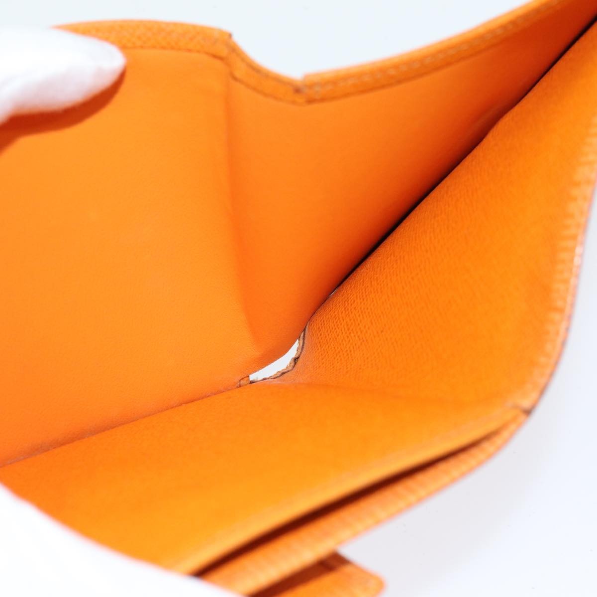 Louis Vuitton Compact Porte Tresor International Epi Leather Orange Leather Wallets Accessory (Pre-Owned)