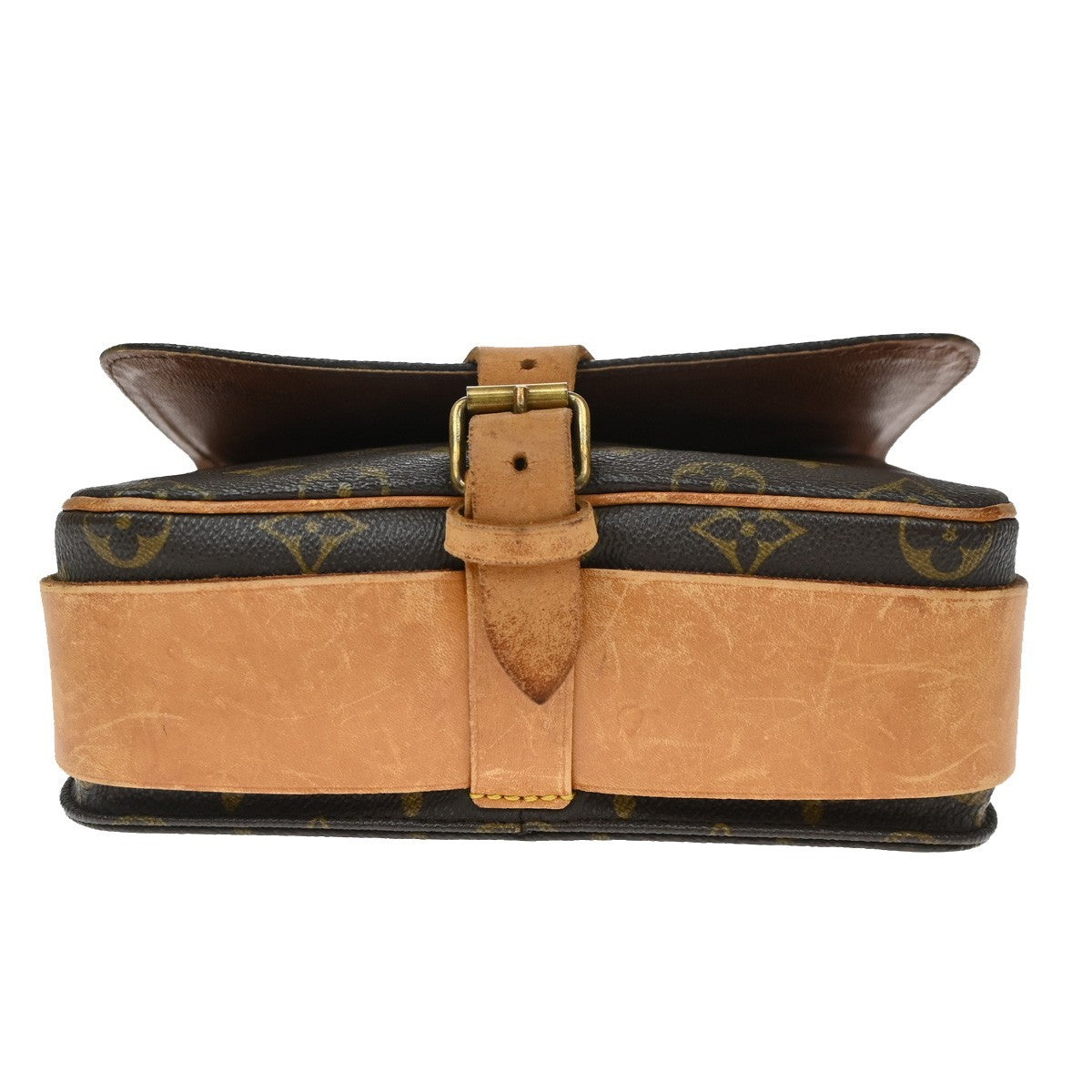 Louis Vuitton Cartouchiere Monogram Canvas Brown Canvas Shoulder Bag Bag (Pre-Owned)