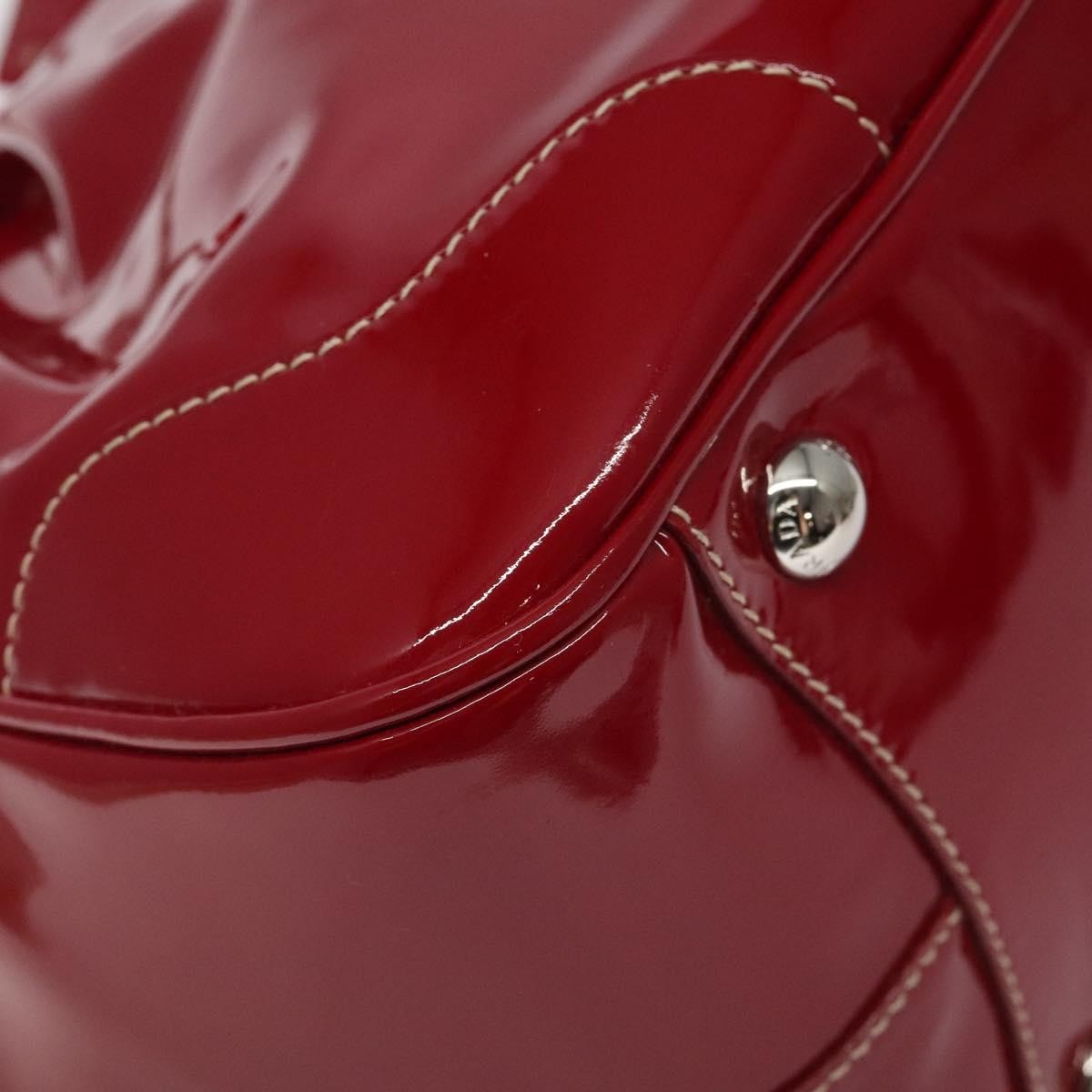 Prada Vintage Patent Leather Red Patent_Leather Handbag (Pre-Owned)