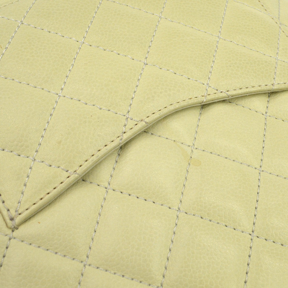 Chanel Petite Shopping Quilted Caviar Green Leather Tote Bag Bag (Pre-Owned)