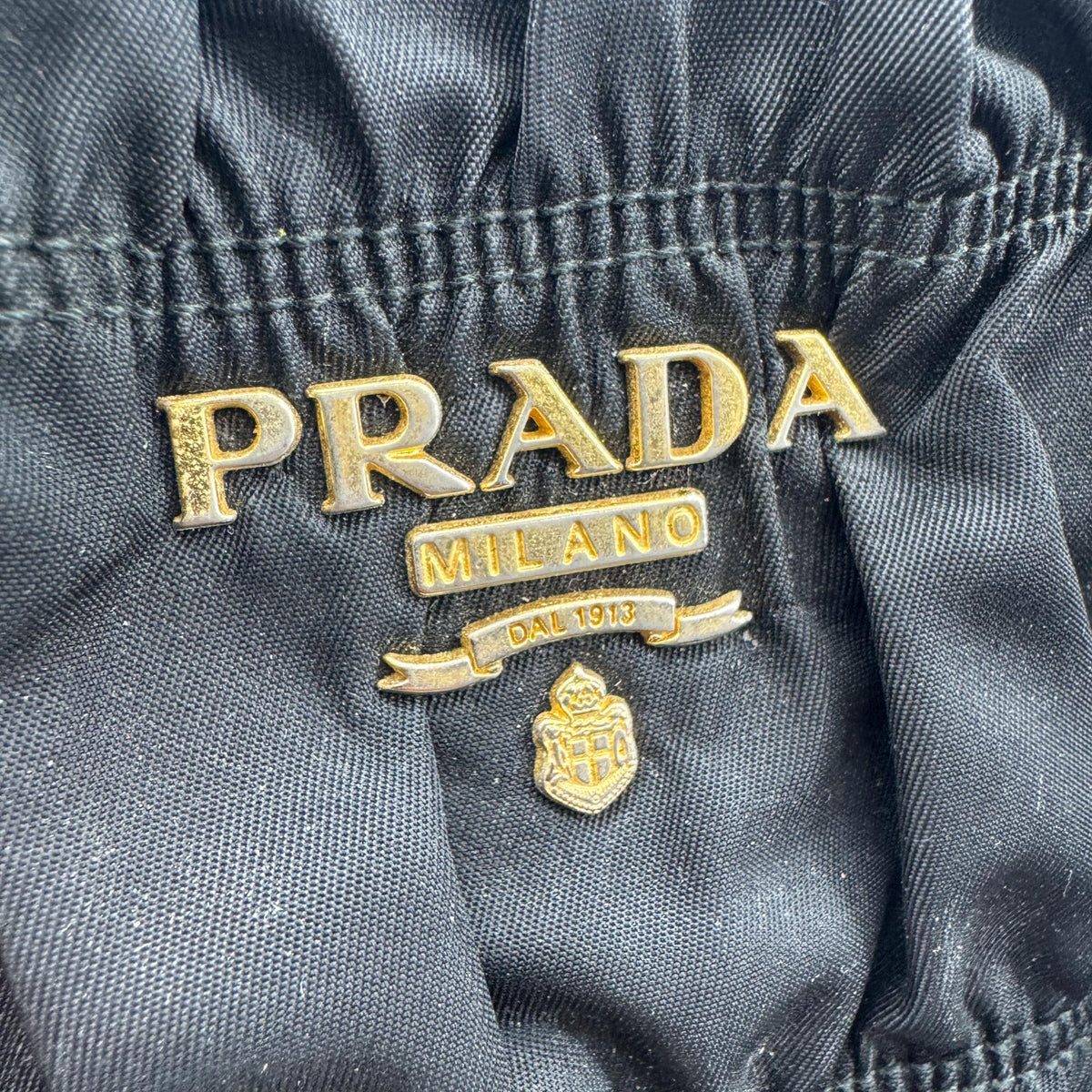 Prada Gaufre Convertible Tessuto Black Nylon Tote Bag Bag (Pre-Owned)