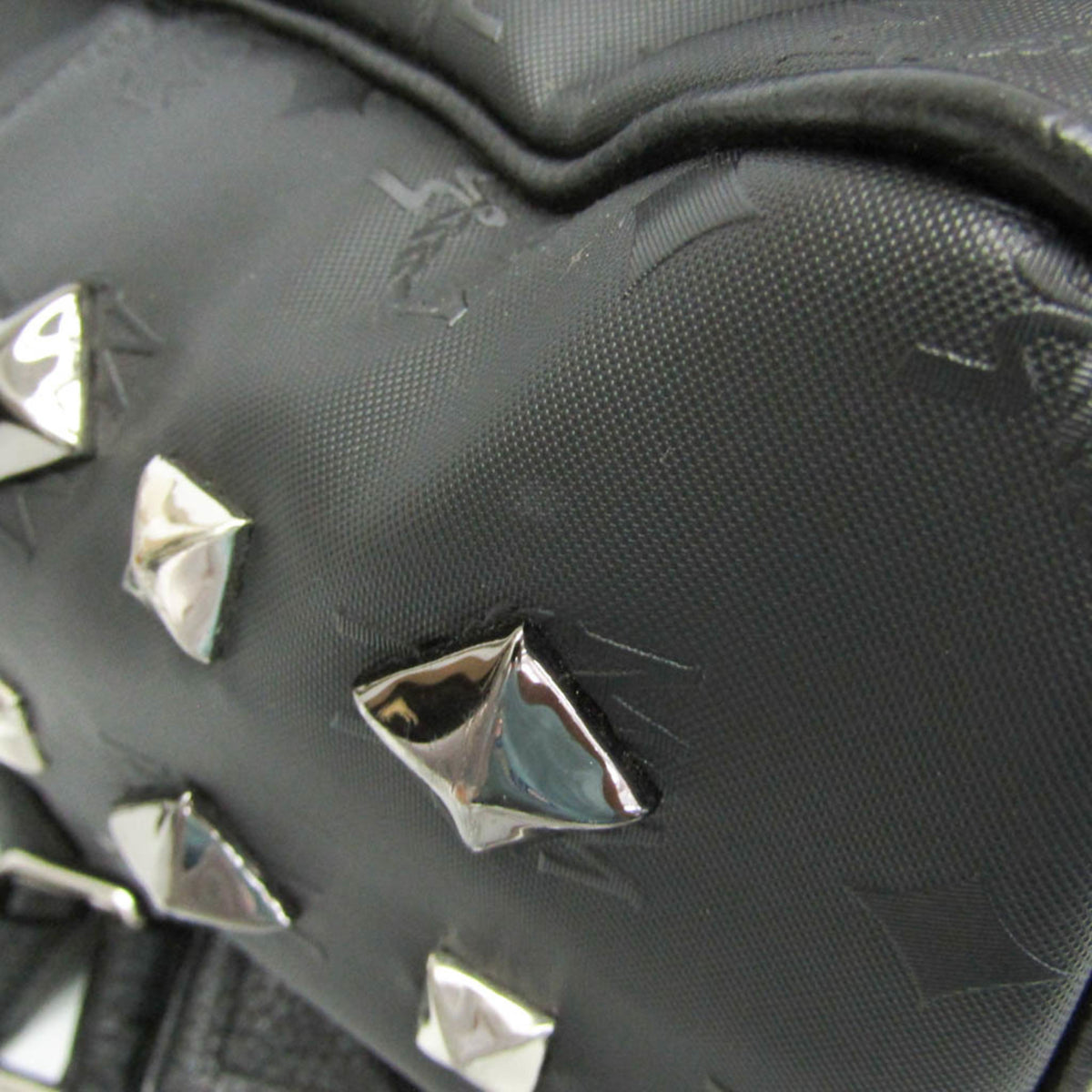 MCM Visetos Canvas Black Canvas Backpack Bag (Pre-Owned)