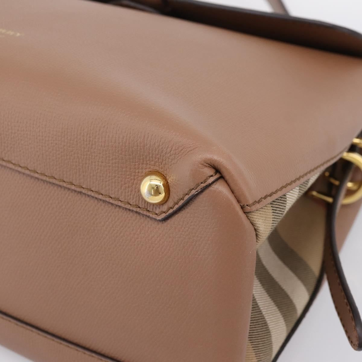 Burberry Camberley Top Handle Leather Brown Leather Shoulder Bag Bag (Pre-Owned)