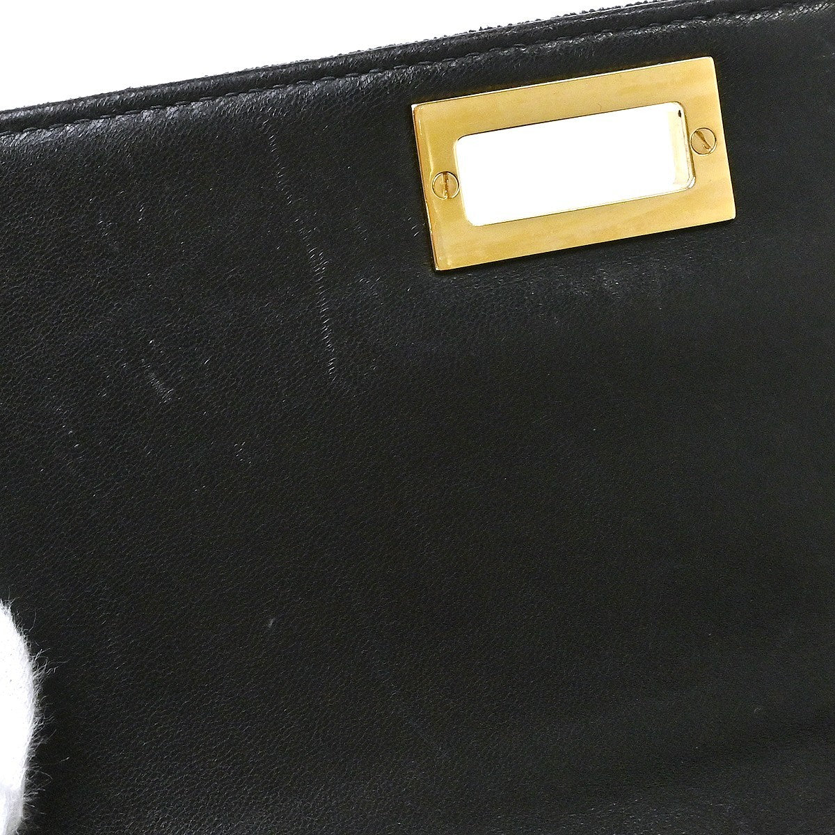 Chanel Chocolate Bar Mademoiselle Lock Chain Quilted Velvet Black Velvet Shoulder Bag Bag (Pre-Owned)