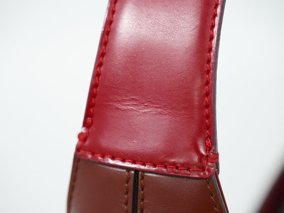 Salvatore Ferragamo Gancini Hobo Leather Brown Leather Shoulder Bag Bag (Pre-Owned)