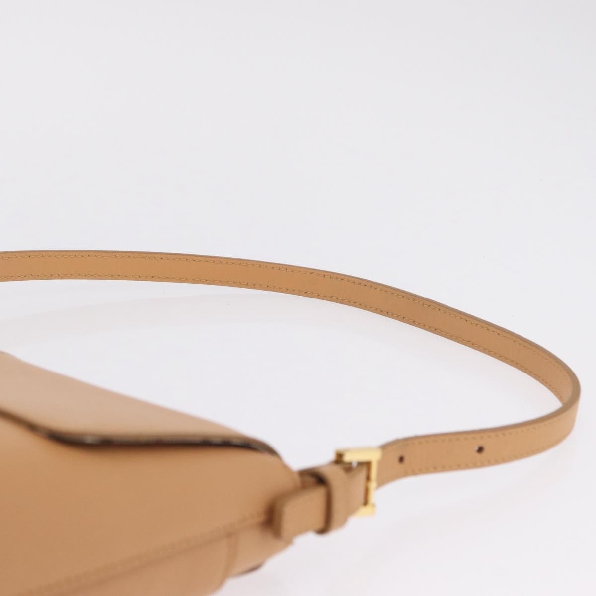 Burberry Shoulder Bag Leather Beige Leather Shoulder Bag Bag (Pre-Owned)