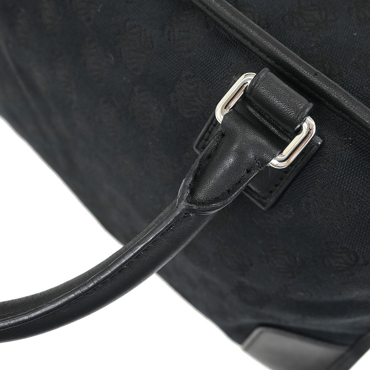 Loewe Amazona Leather And Jacquard Canvas Black Canvas Handbag (Pre-Owned)