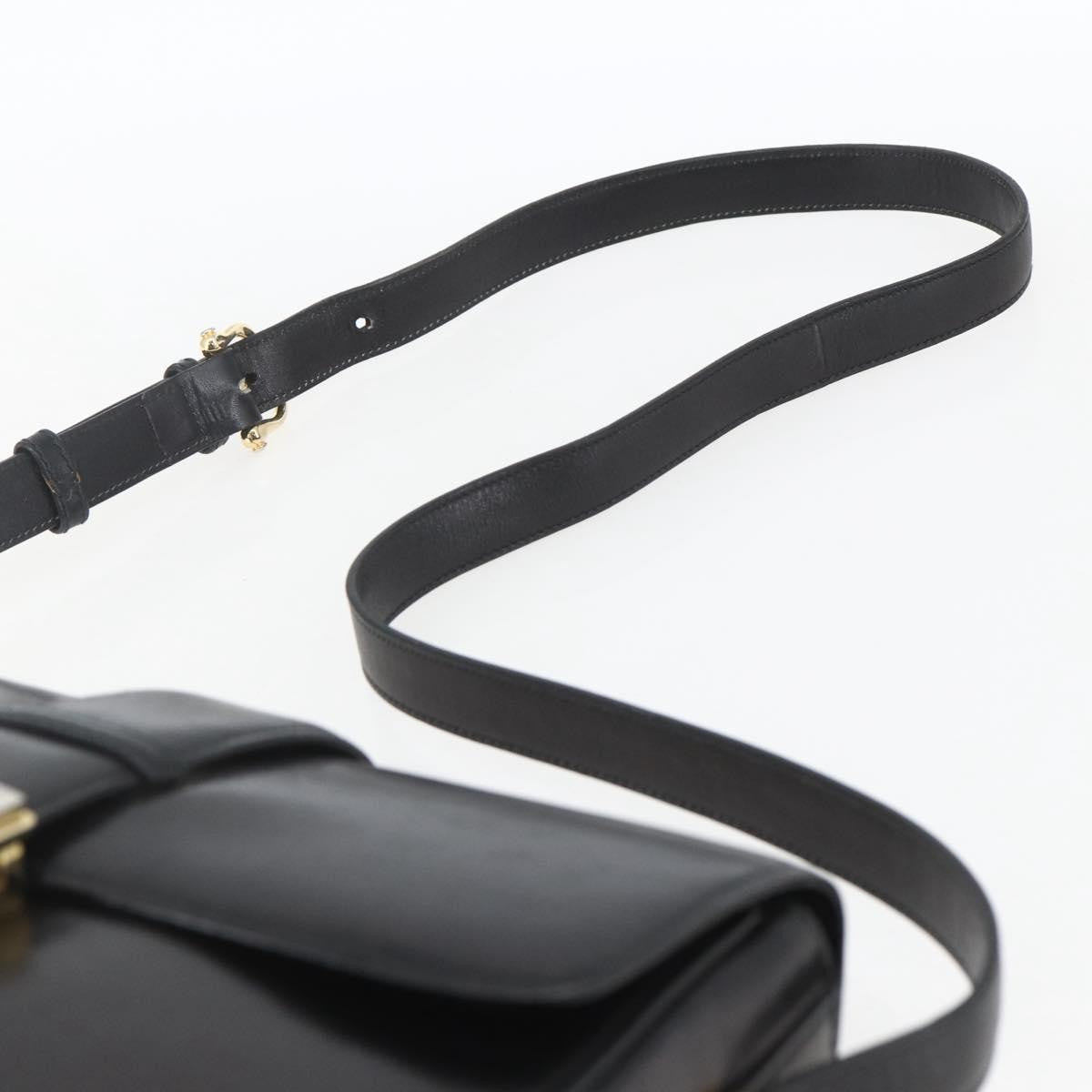 Celine Horse Carriage Leather Black Leather Shoulder Bag Bag (Pre-Owned)