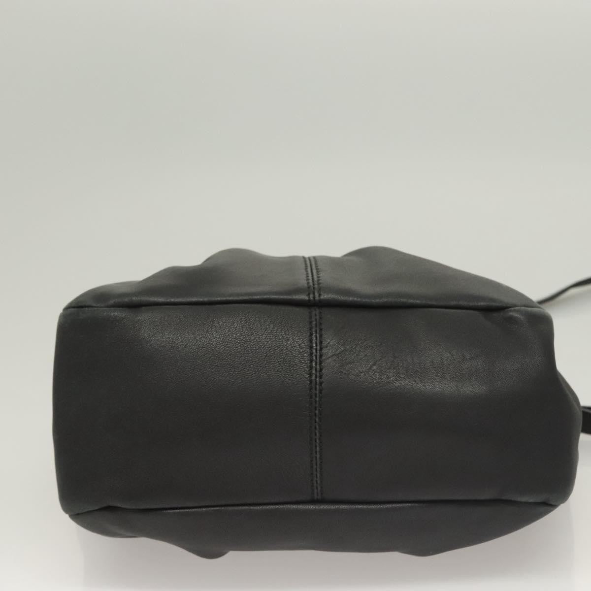Salvatore Ferragamo Vala Leather Black Leather Handbag (Pre-Owned)