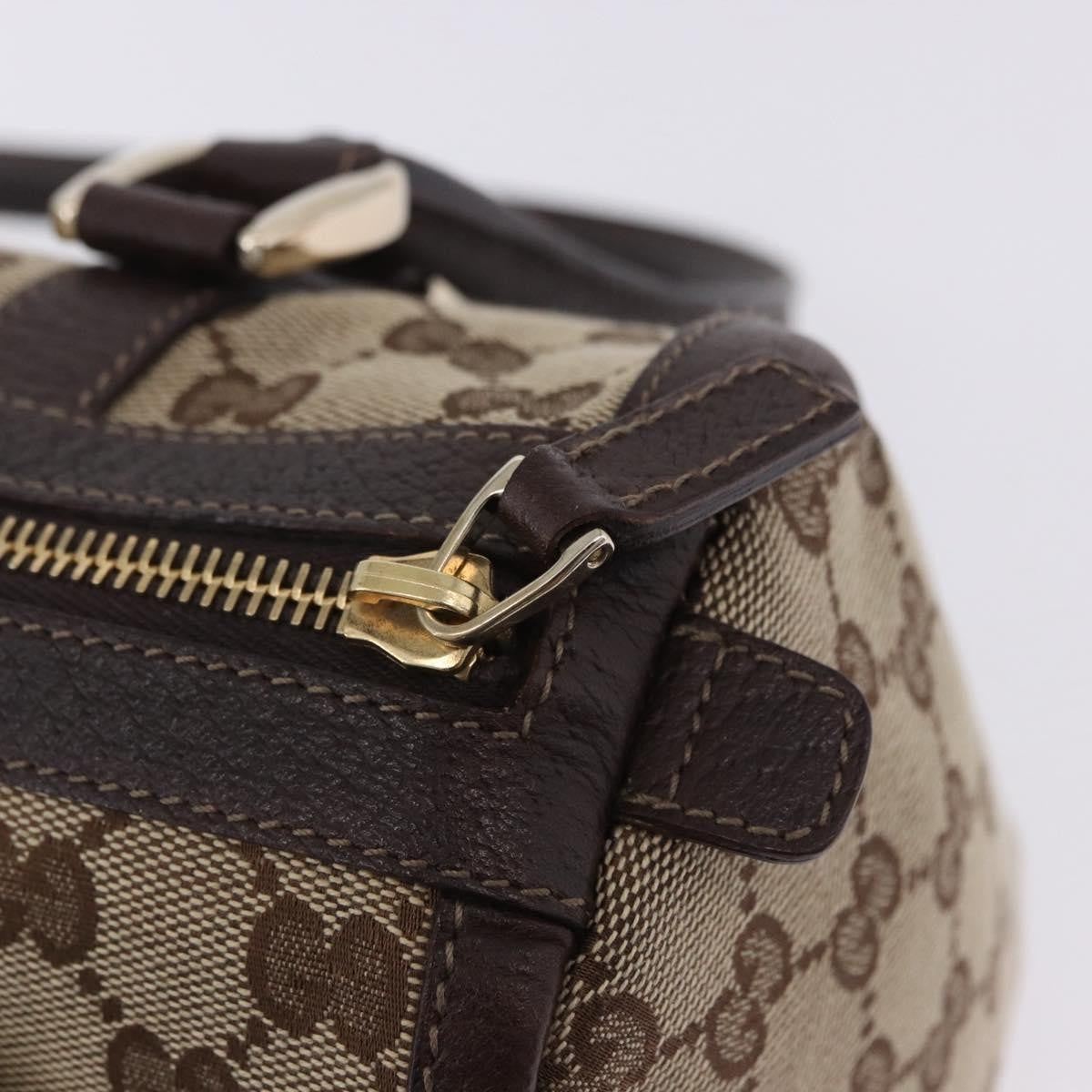 Gucci Abbey Boston Canvas Beige Canvas Shoulder Bag Bag (Pre-Owned)