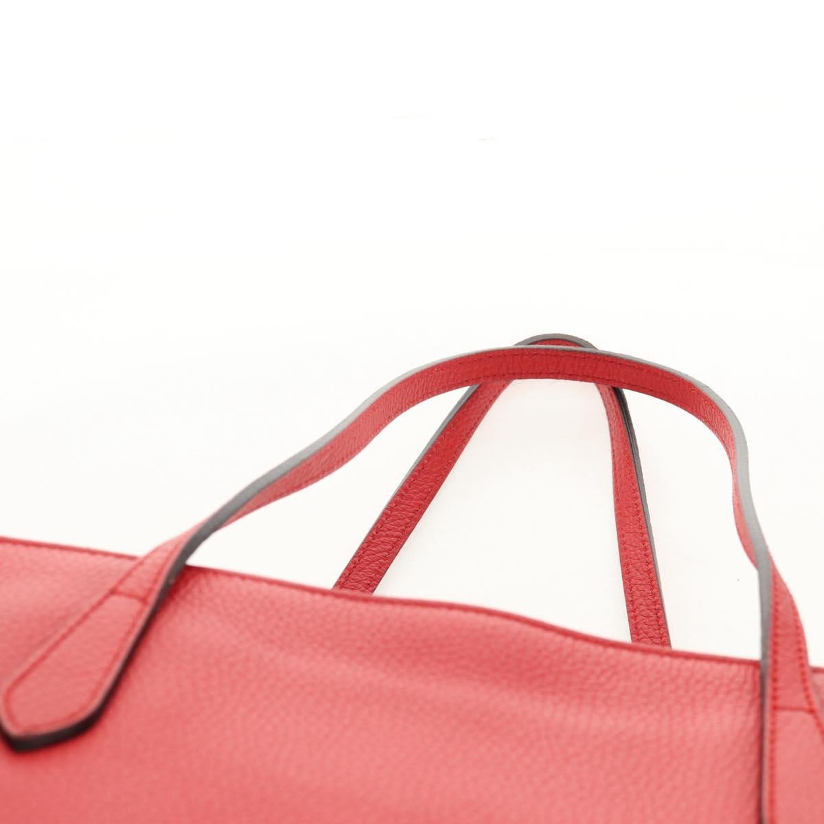 Gucci Grand Prix Interlocking Gg Grainy Leather Red Leather Tote Bag Bag (Pre-Owned)