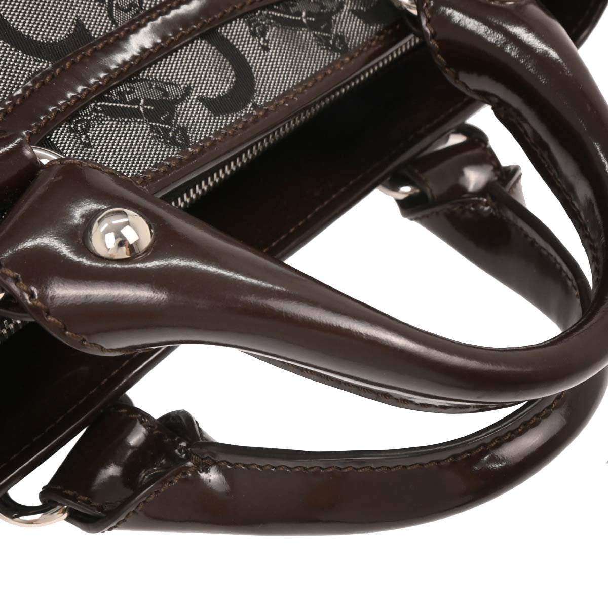 Celine Boogie Satchel Macadam Brown Canvas Handbag (Pre-Owned)