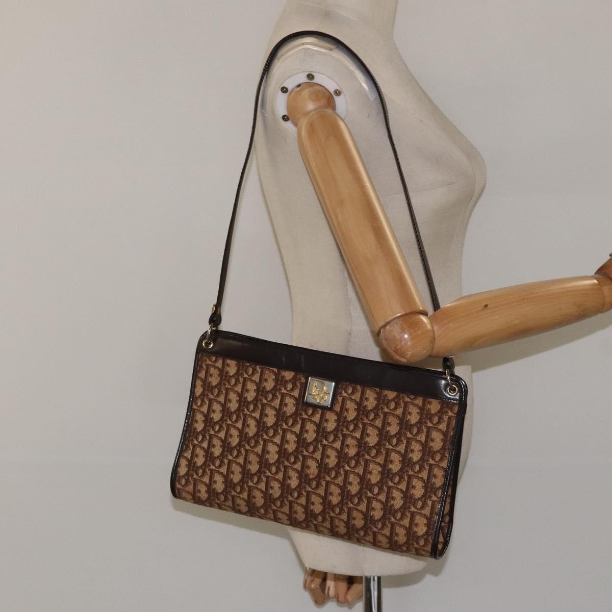 Christian Dior Vintage Trotter Canvas Brown Canvas Shoulder Bag Bag (Pre-Owned)