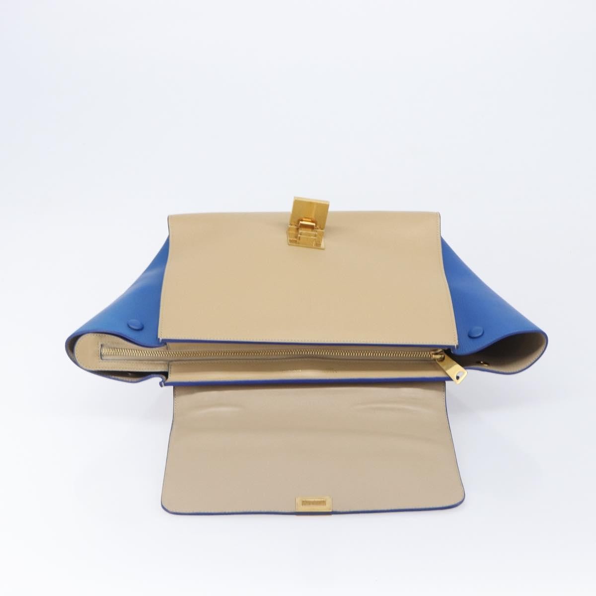 Celine Trapeze Leather Beige Leather Handbag (Pre-Owned)