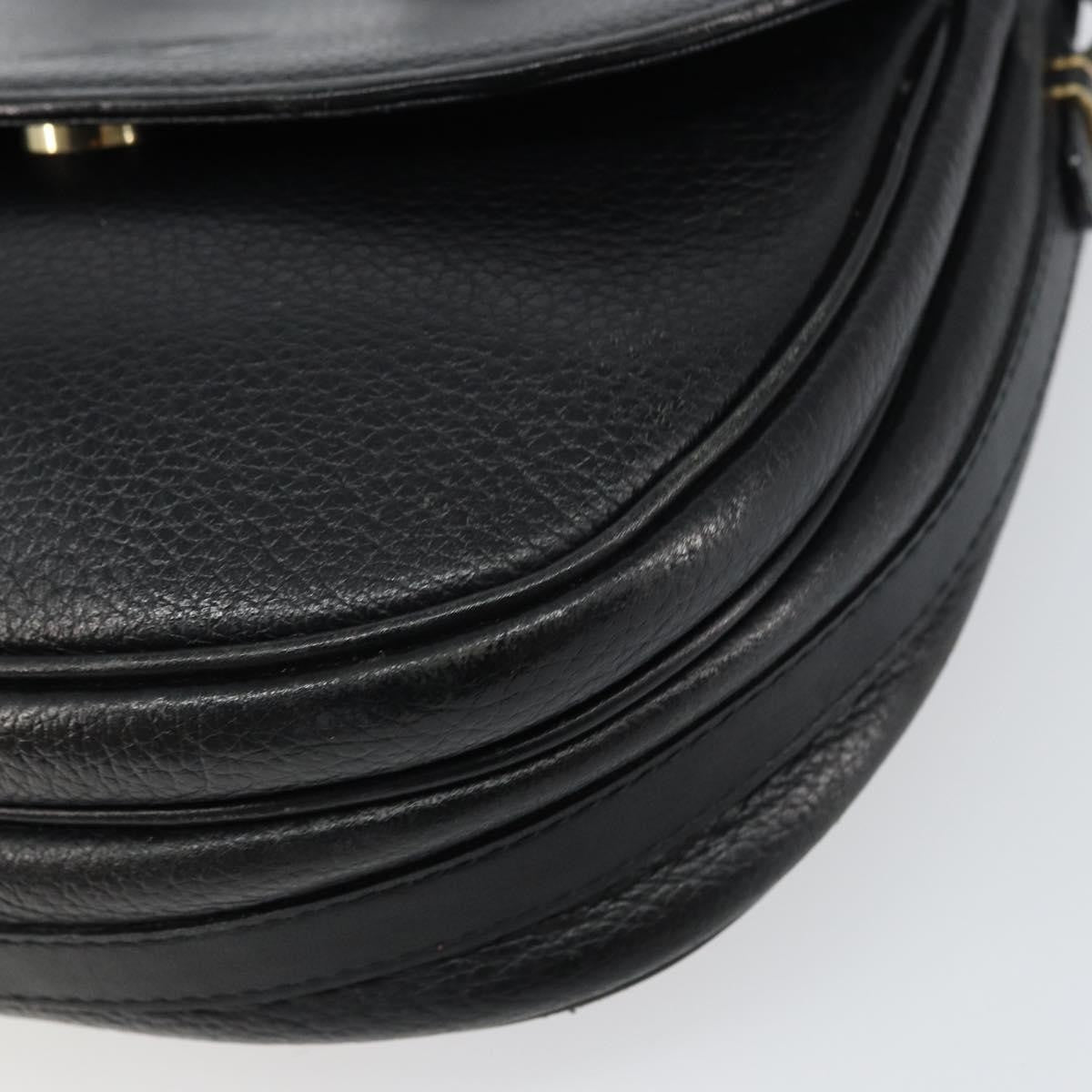 Burberry Vintage Leather Black Leather Shoulder Bag Bag (Pre-Owned)