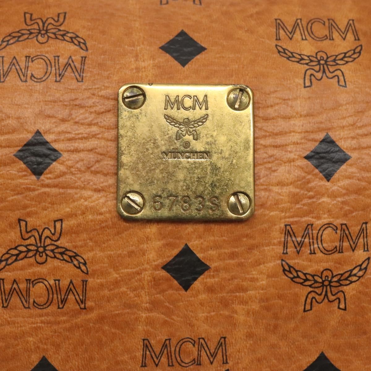 MCM Visetos Canvas And Leather Brown Pvc Handbag (Pre-Owned)