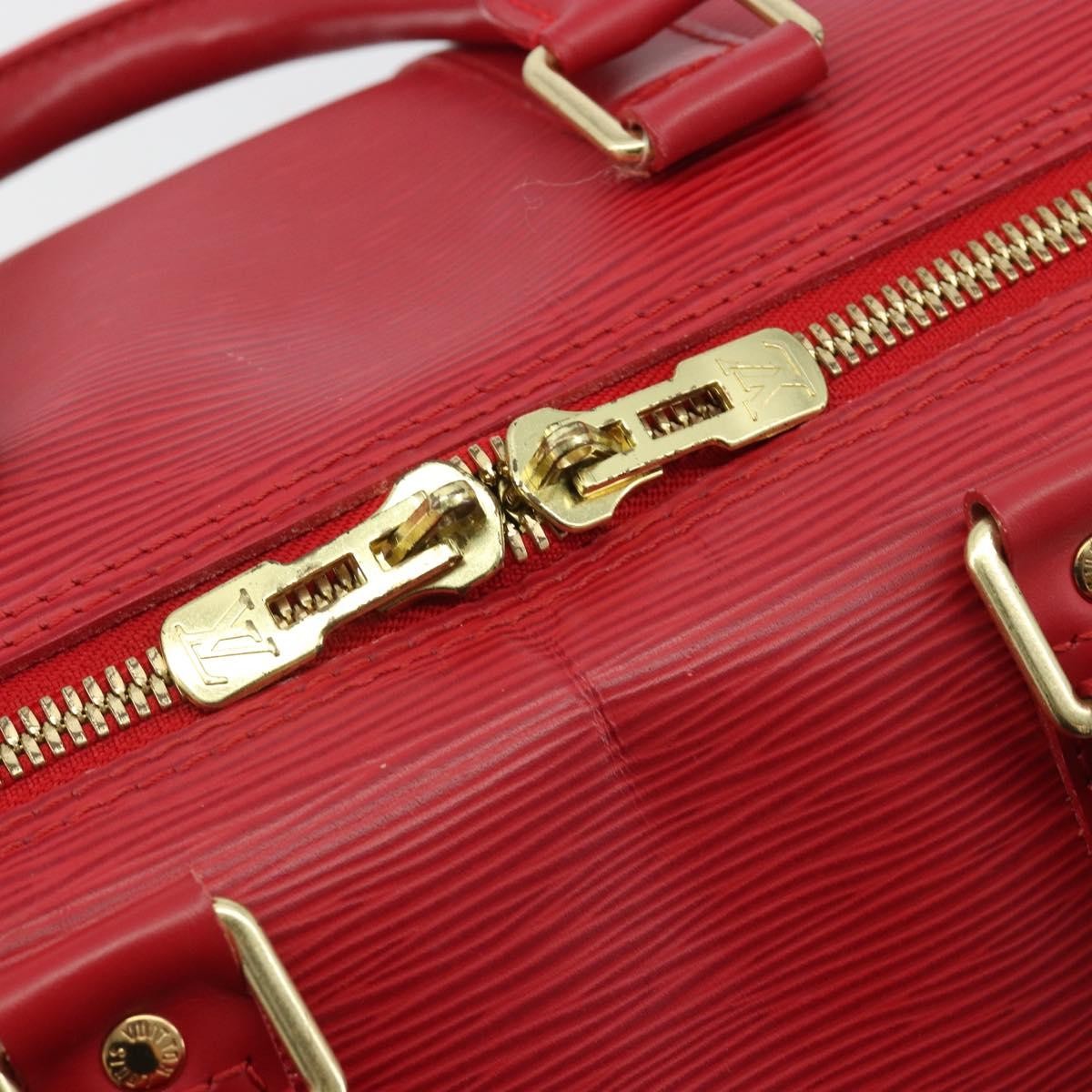 Louis Vuitton Keepall Epi Leather Red Leather Travel Bag Bag (Pre-Owned)