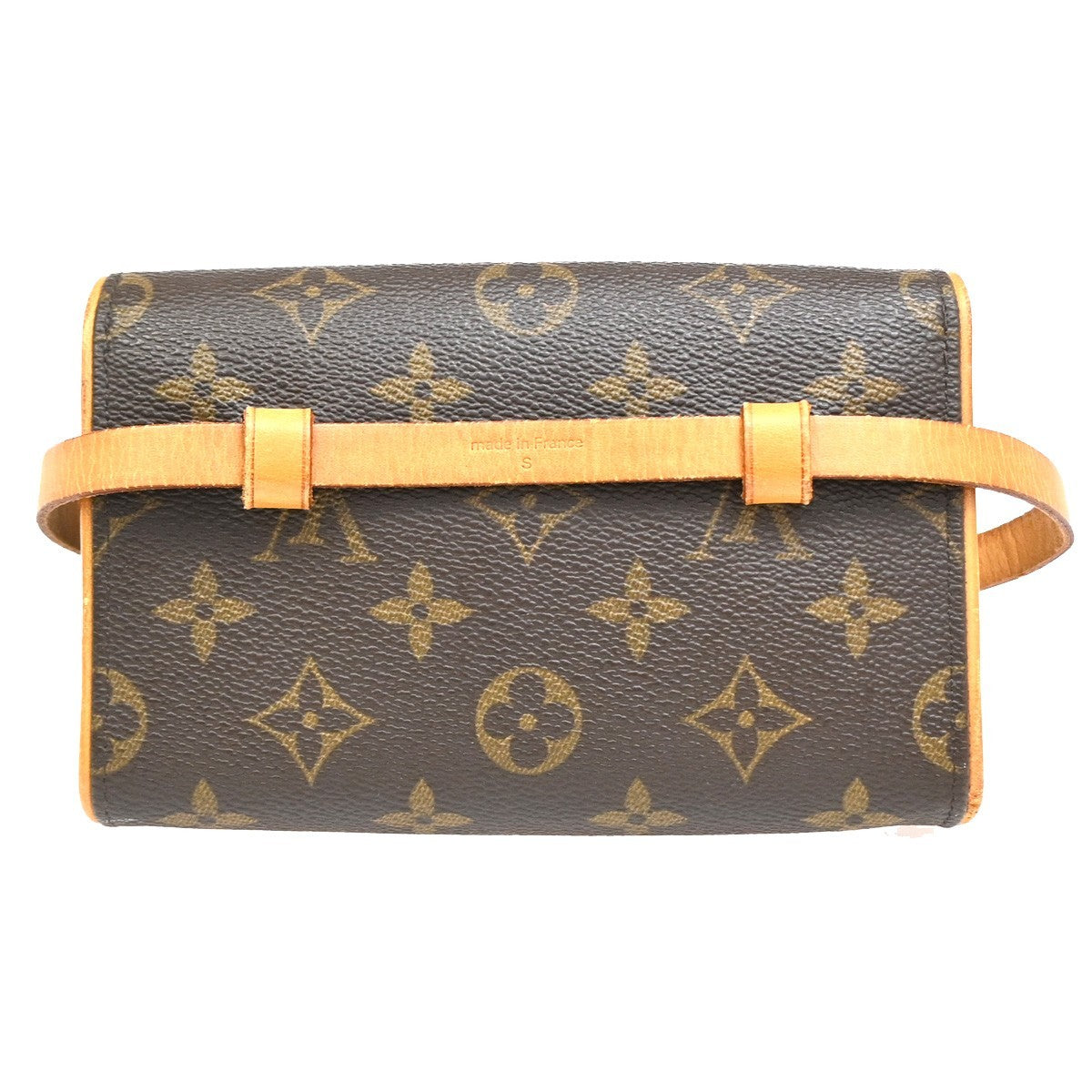 Louis Vuitton Florentine Waist Monogram Canvas Brown Leather Handbag (Pre-Owned)