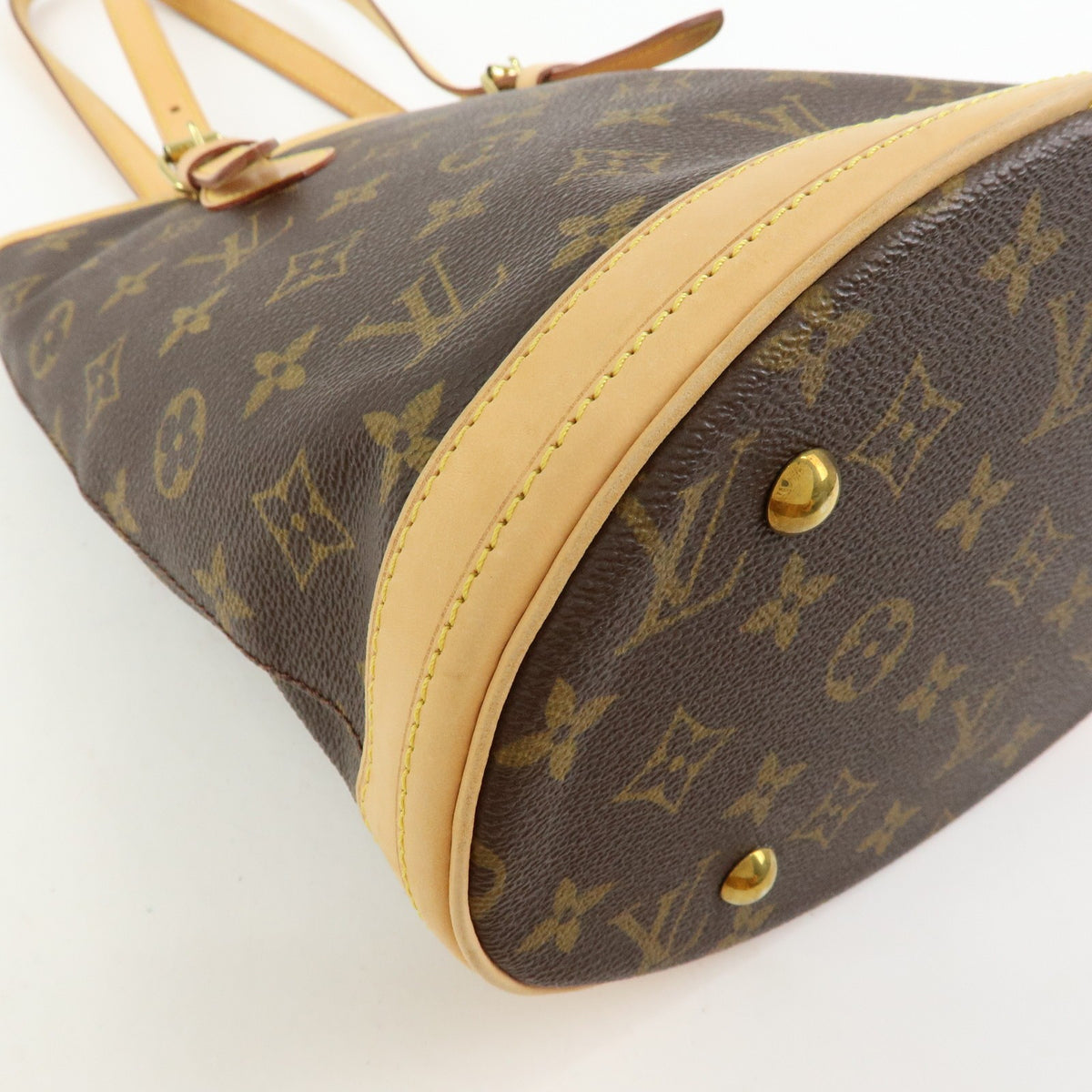 Louis Vuitton Petit Bucket Monogram Canvas Brown Canvas Handbag (Pre-Owned)