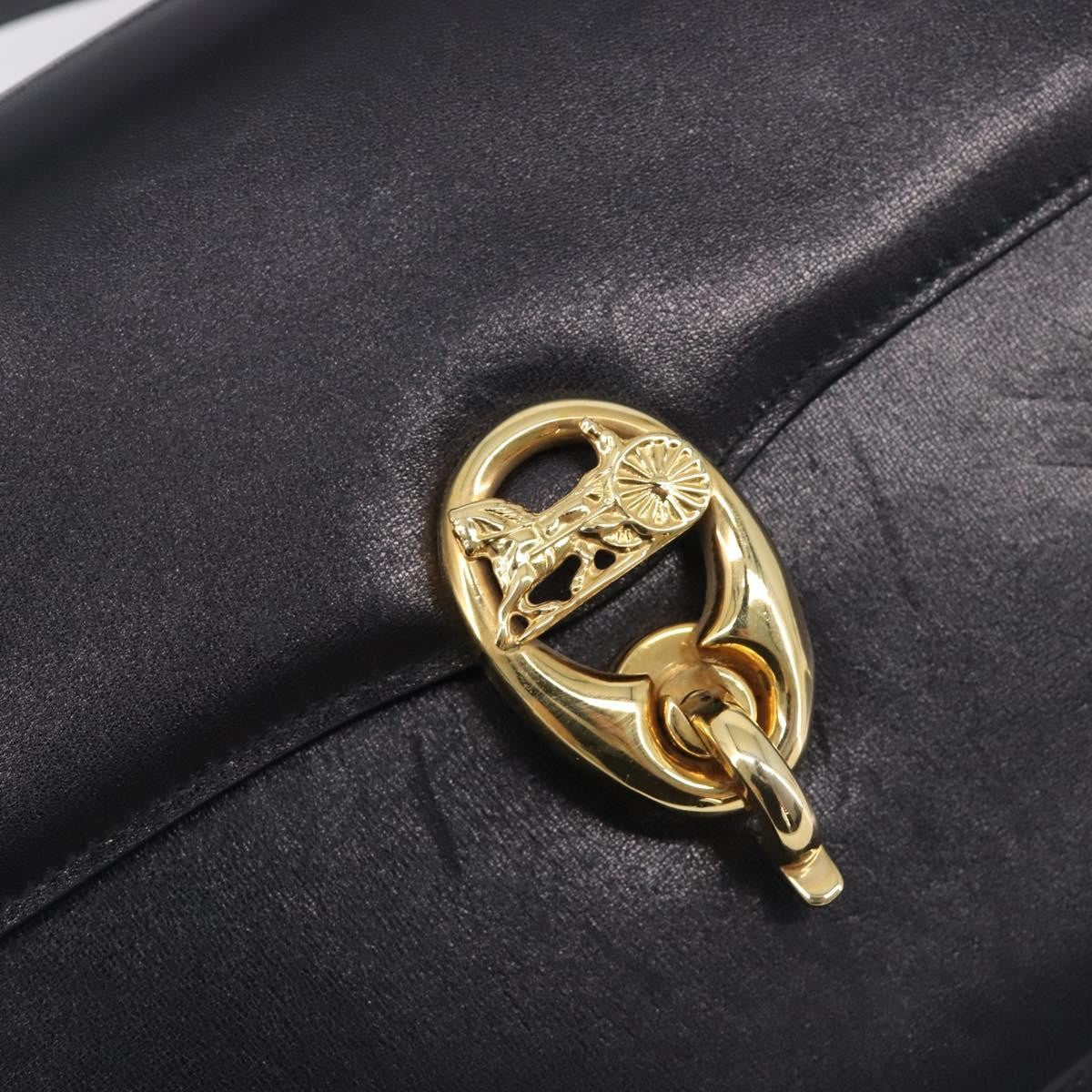 Celine Horse Carriage Leather Black Leather Shoulder Bag Bag (Pre-Owned)